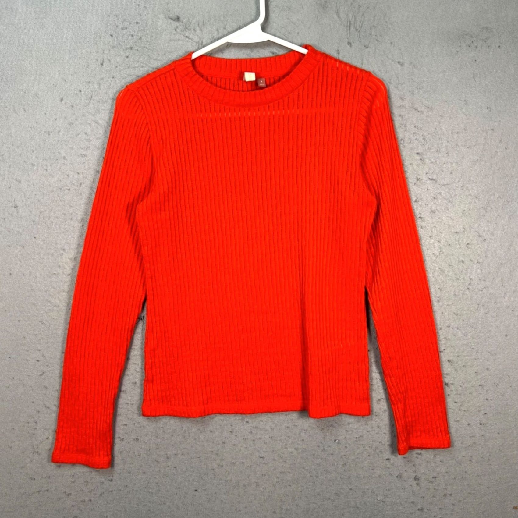 Vintage Pilcro Womens Small Red Ribbed Long Sleeve Top Shirt Spring Summer Womens Size S / US 4 / IT 40 - 2 Thumbnail