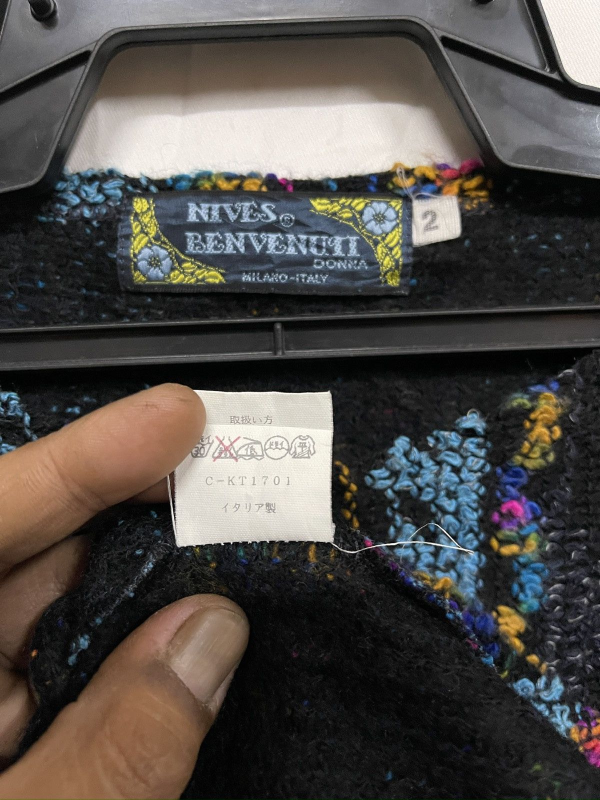Vintage RARE‼️ Knitwear NIVES BENVENUTI Size XS / US 0-2 / IT 36-38 - 9 Thumbnail