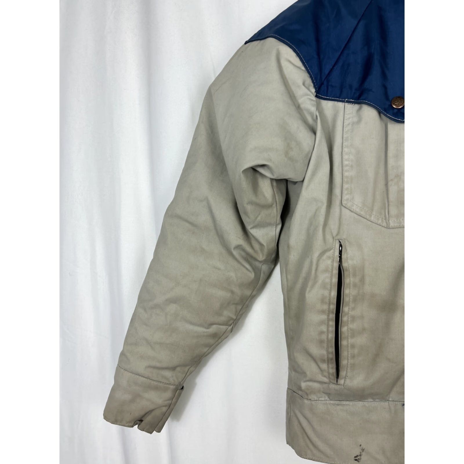 Vintage VINTAGE 1st Down Jacket Full Zip Down Polyester Blue Gray Medium M Mens Stains 70s Utah Size US M / EU 48-50 / 2 - 2 Thumbnail