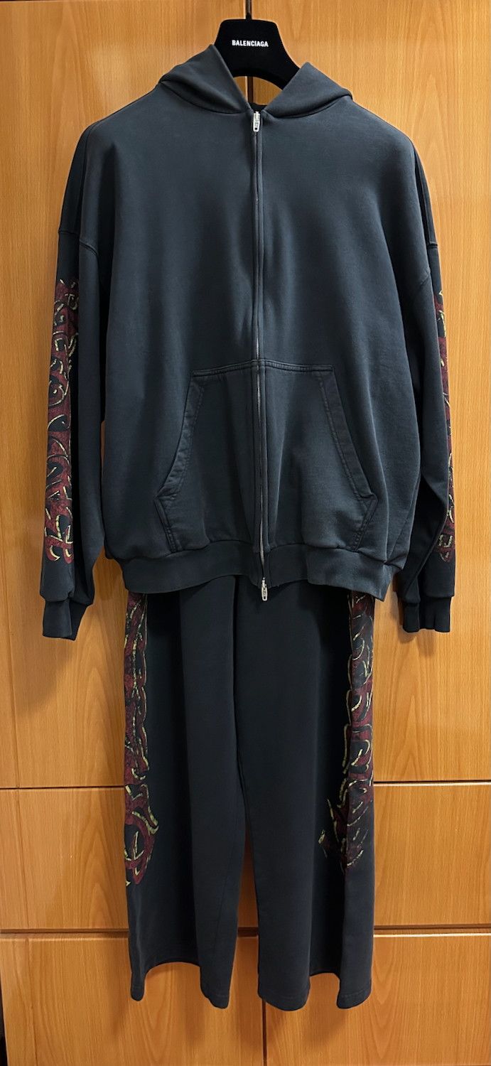 Balenciaga Balenciaga Offshore Hoodie and Sweat Pants Set Size US S / EU 44-46 / 1 - 1 Thumbnail