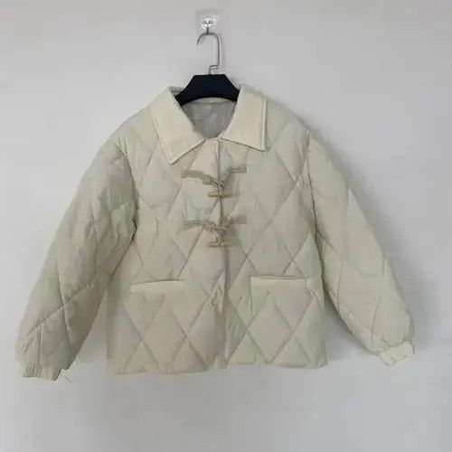 Japanese Brand White Puffer Jacket Women Winter Thick Warm Size ONE SIZE - 5 Thumbnail
