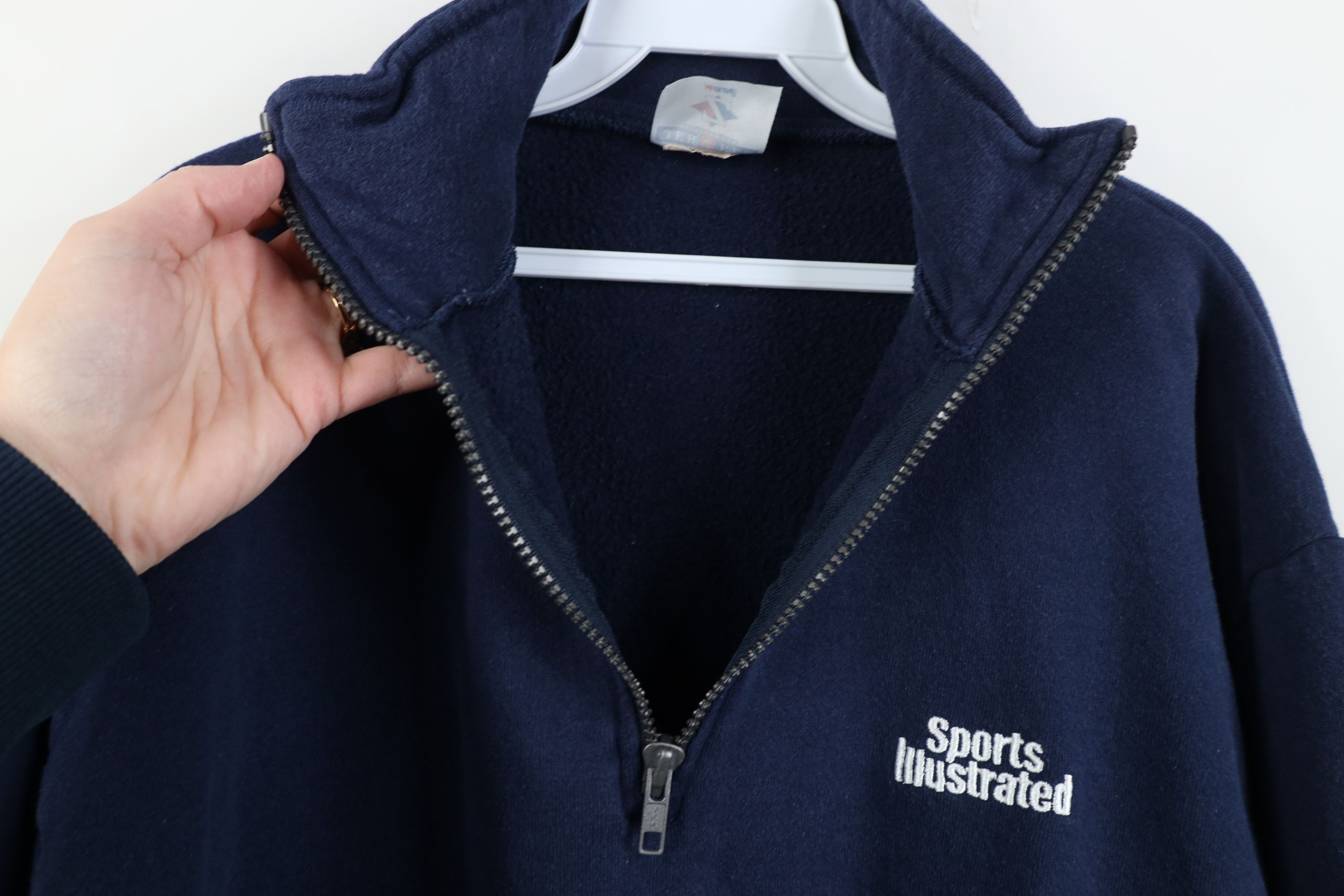 Vintage Vintage 90s Y2K Sports Illustrated 1/4 Half Zip Sweatshirt Size US L / EU 52-54 / 3 - 8 Thumbnail