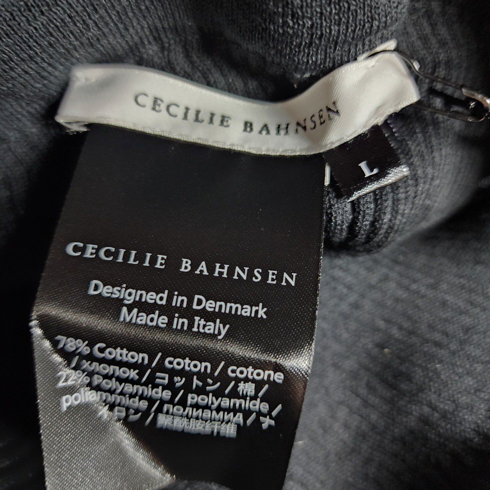 Cecilie Bahnsen Cecilie Bahnsen Imona Black Ribbed Knit High Waist Shorts Size 34" / US 12 / IT 48 - 2 Thumbnail