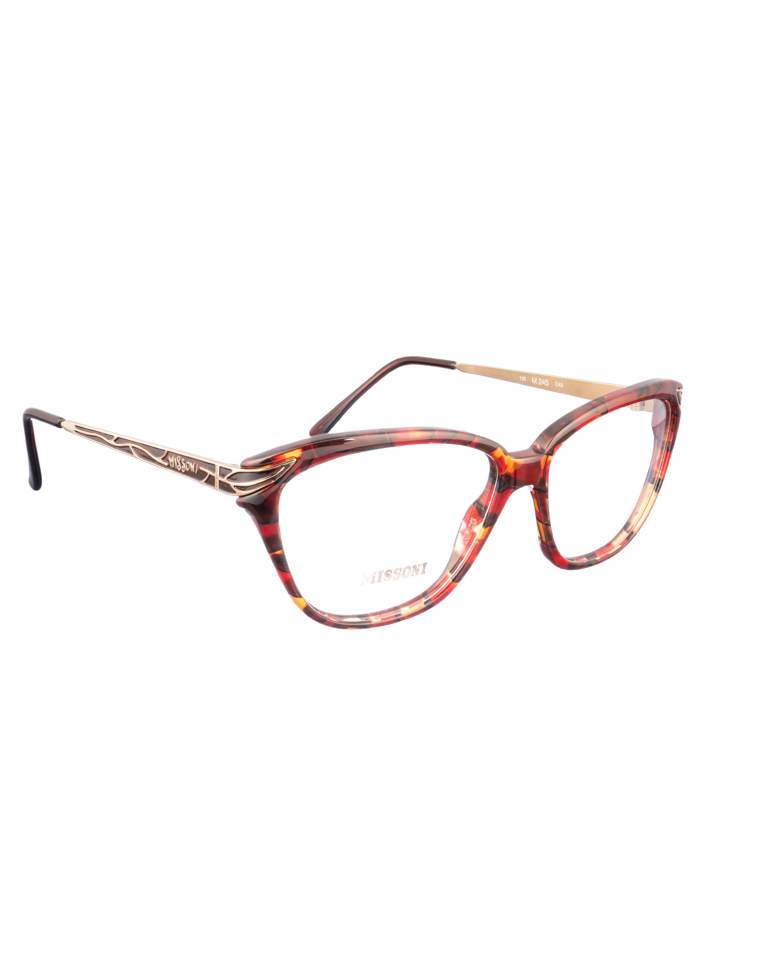 Missoni Missoni 00s Multicolor & Gold Cat Eye Glasses Size ONE SIZE - 1 Thumbnail