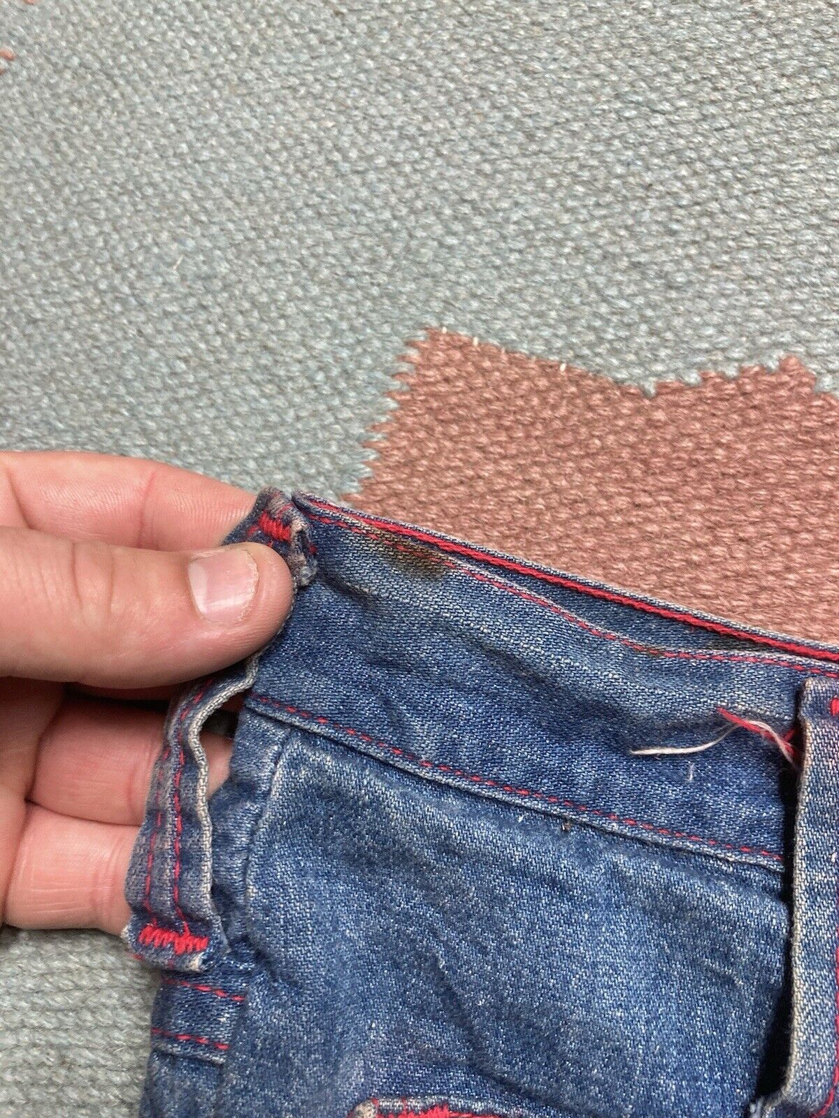 Vintage 70s cutoff jeans shorts daisy dukes maverick blue 13/14 30 Size 30" / US 8 / IT 44 - 9 Thumbnail