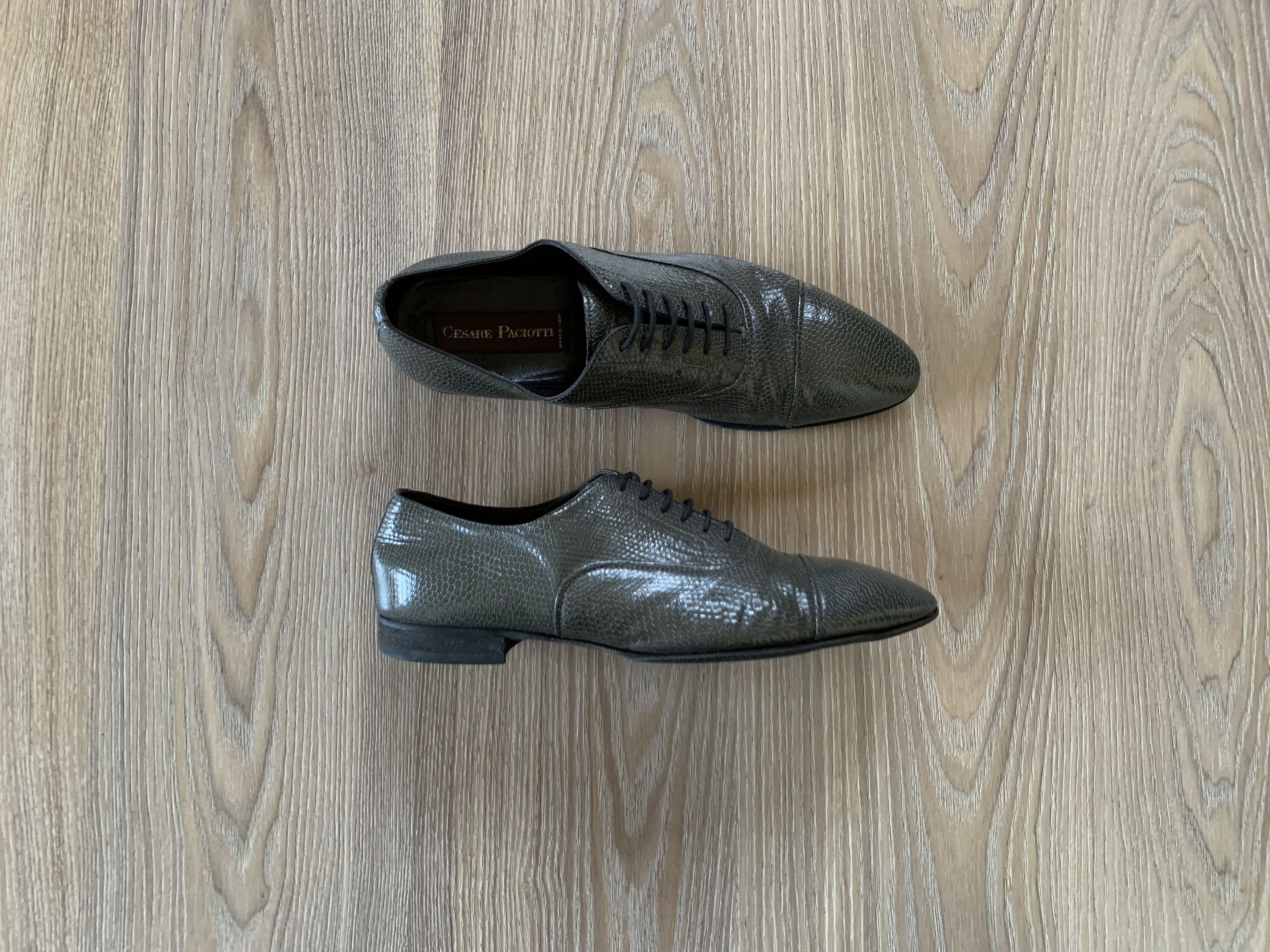 Paciotti × Vintage Cesare Paciotti Reptile Leather Brogs Shoes Size US 8 / EU 41 - 1 Thumbnail