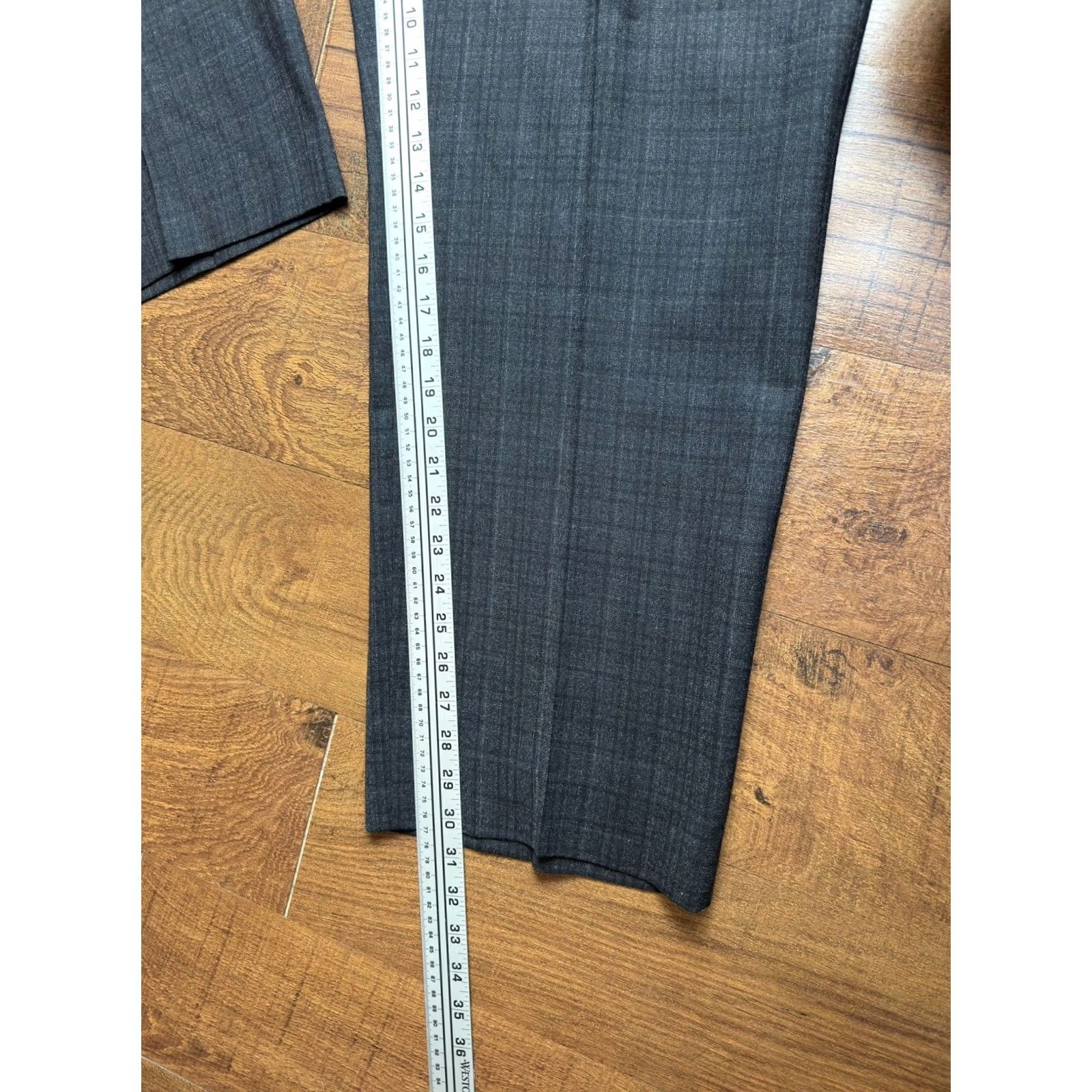 Jack Victor Jack Victor Dress Pants Mens 48 Gray Crew Pant Men 48X30 Wool Flex Light Grey black Plaid Size US 32 / EU 48 - 8 Thumbnail