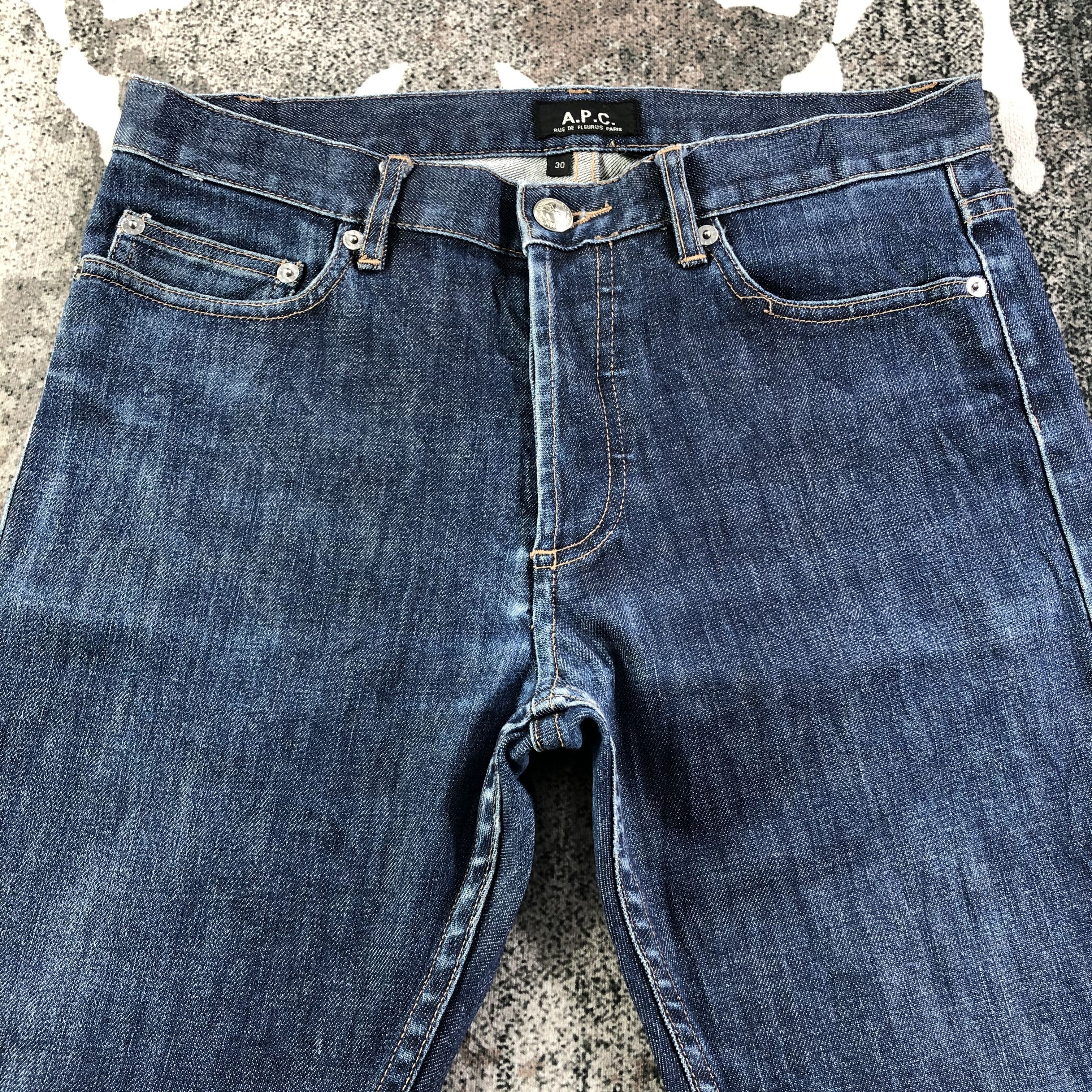 A.P.C. APC Rue De Fleurus Paris Jeans Dark Wash Denim KJ1823 Size US 30 / EU 46 - 3 Thumbnail