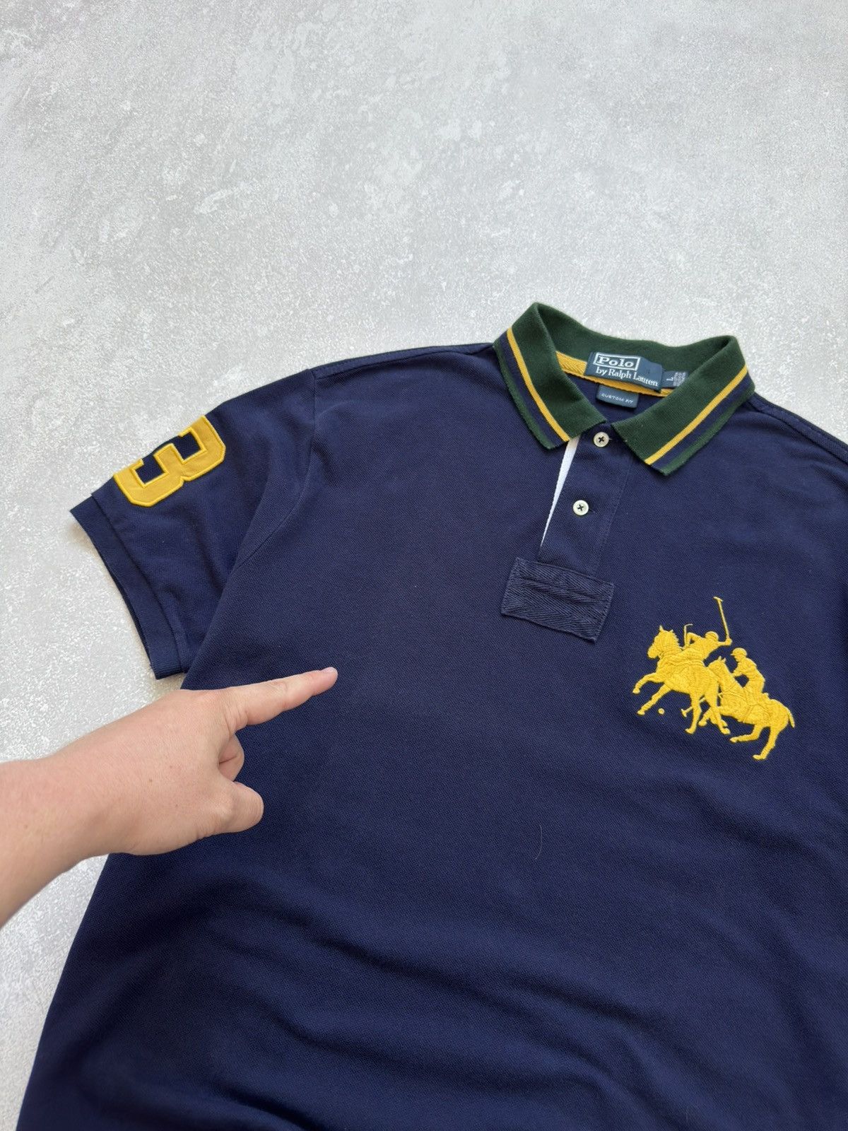 Polo Ralph Lauren Vintage Polo Ralph Lauren Big Pony Rugby Polos Shirt Navy Size US L / EU 52-54 / 3 - 4 Thumbnail