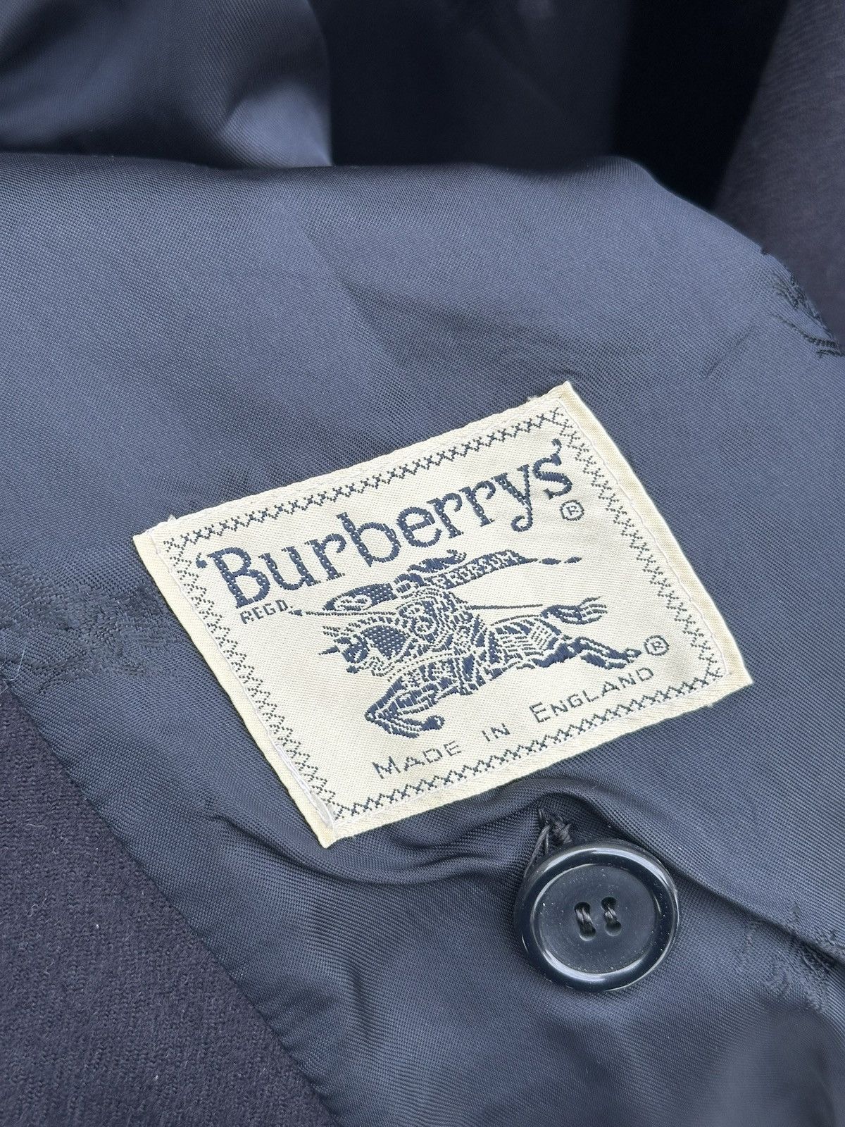 Burberry Burberrys Tailored Double Breasted Logo Wool Coat Blazer Size L / US 10 / IT 46 - 8 Thumbnail