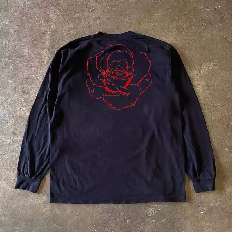 Japanese Brand × Vintage American street rose print long sleeve tee Size US L / EU 52-54 / 3 - 1 Thumbnail