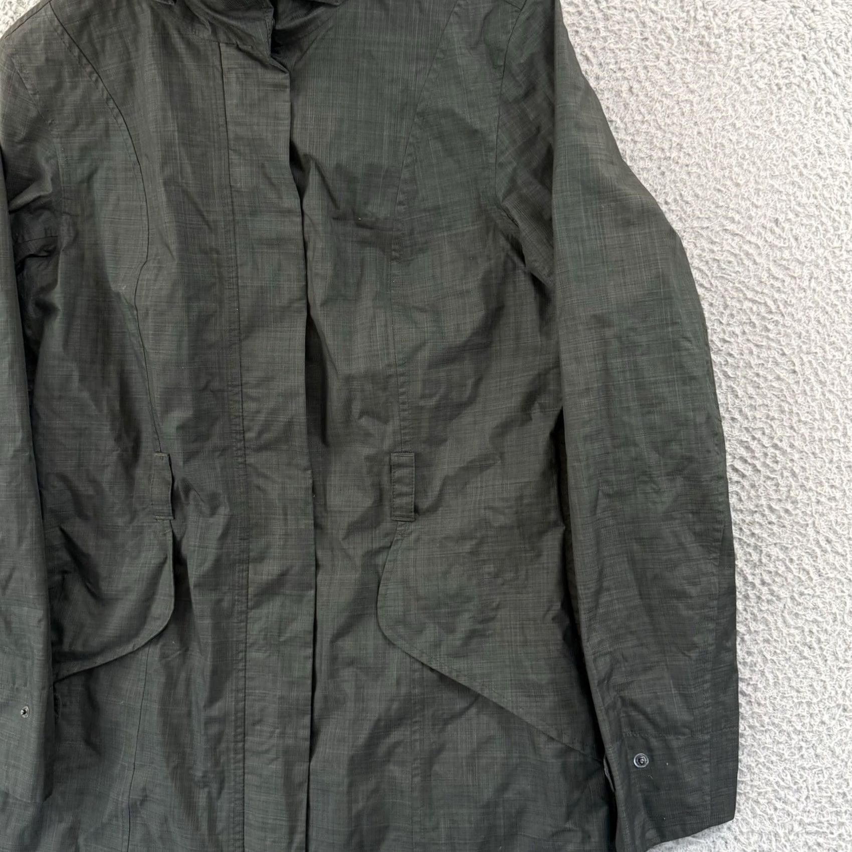 Vintage Nau Jacket Womens Medium Green Hooded Outdoor Raincoat Lined Full Zip Long Size M / US 6-8 / IT 42-44 - 5 Thumbnail