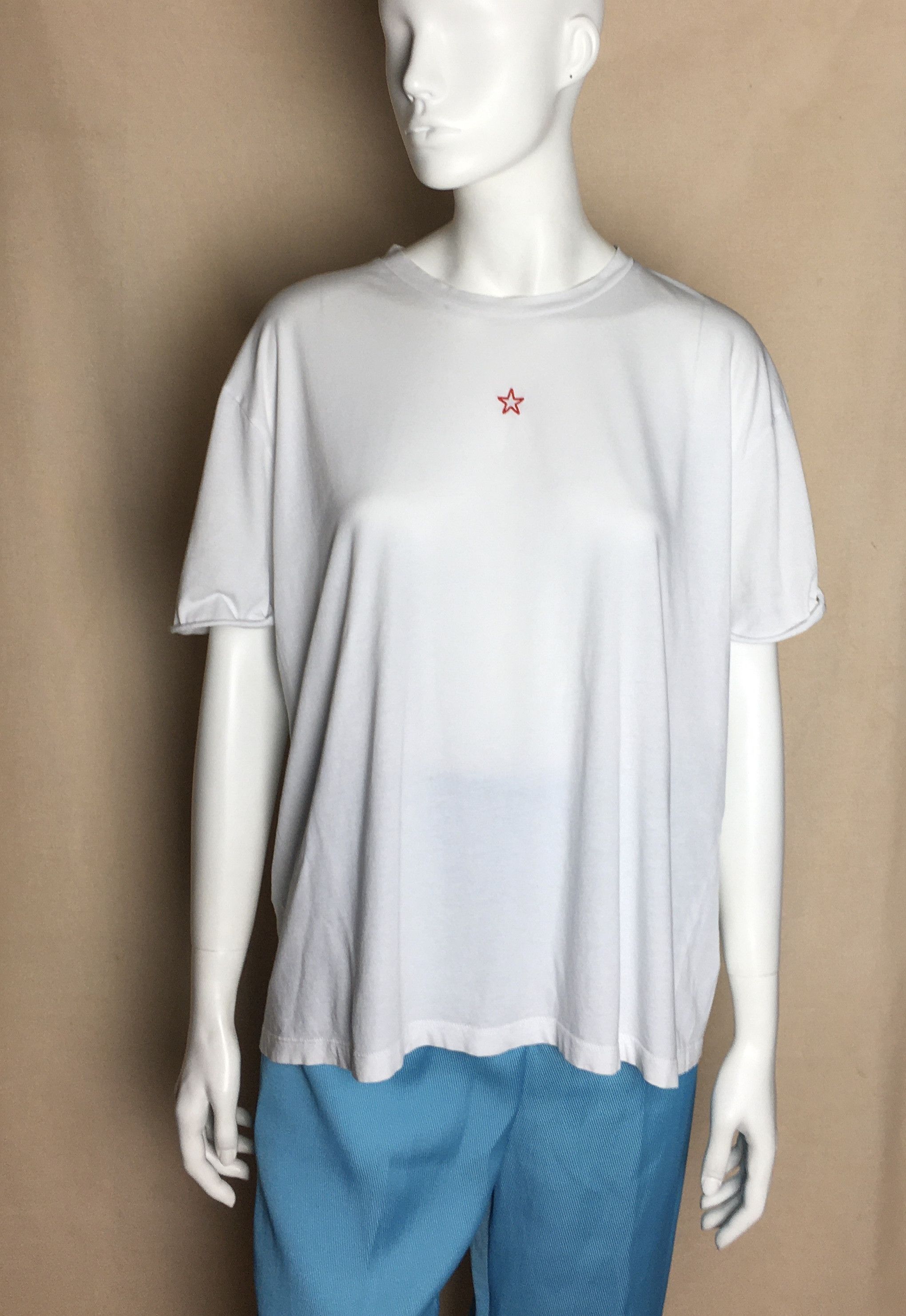 Stella McCartney Stella McCartney White Embroidered Star T-Shirt Size L / US 10 / IT 46 - 4 Thumbnail