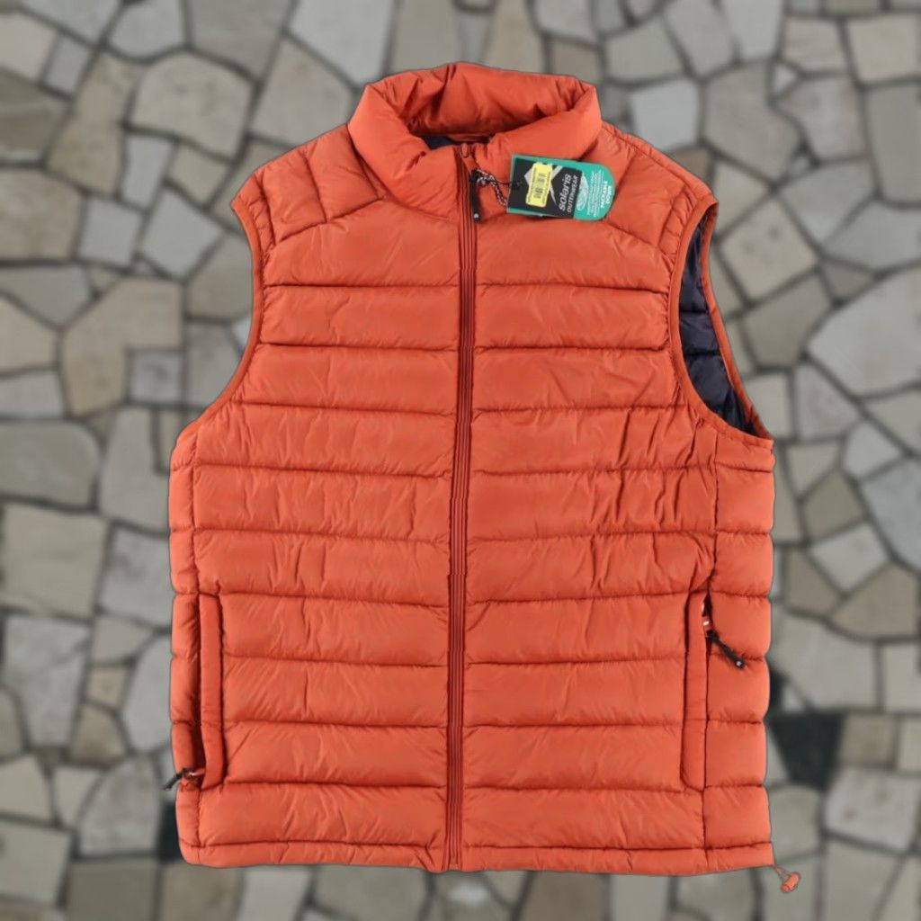 Solaris Jacket Men's M Orange Natural Down Vest Solid Mock