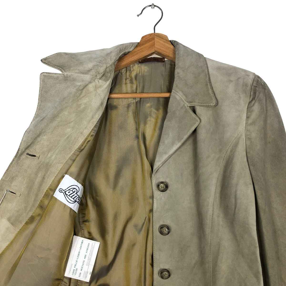 Genuine Leather 🔥VINTAGE GENUINE LEATHER JACKET DOUBLE BREAST LAMATTA PELLE Size US M / EU 48-50 / 2 - 12 Thumbnail