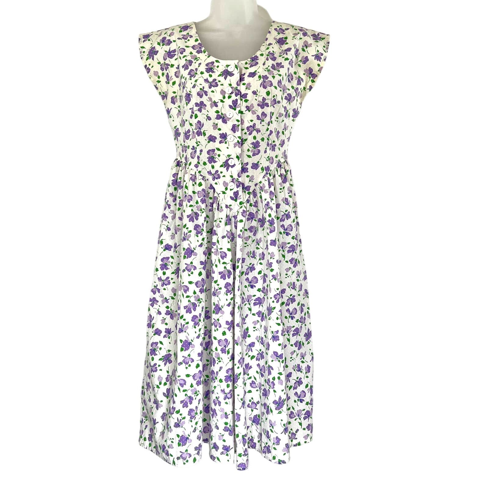 Vintage Vintage 80s Floral Midi Dress Bedford Fair Size S / US 4 / IT 40 - 1 Thumbnail