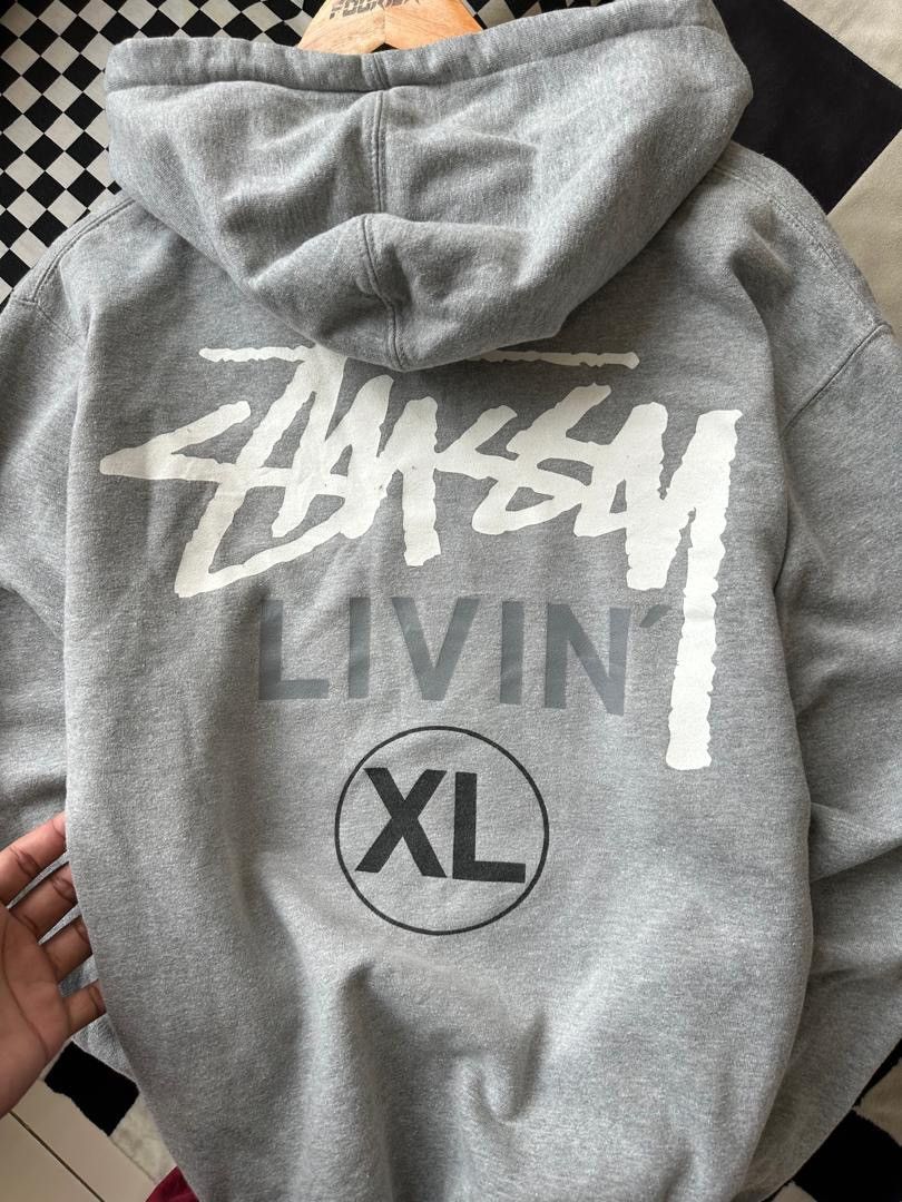 Stussy × Vintage STUSSY LIVIN HOODIE Size US M / EU 48-50 / 2 - 3 Thumbnail