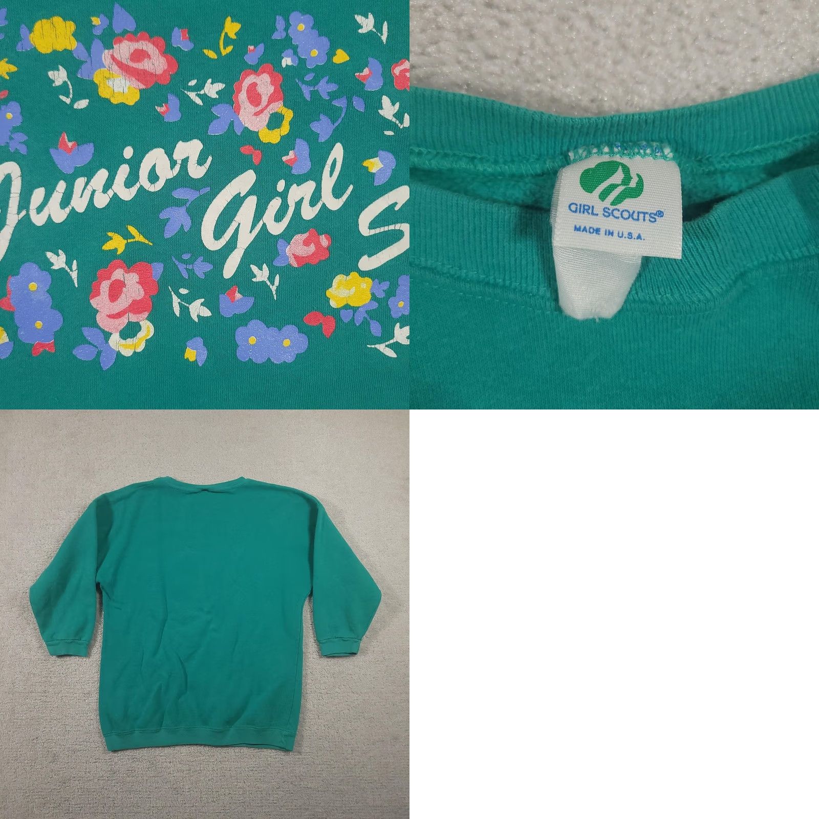 Vintage VINTAGE Girl Scouts Sweatshirt Womens Medium Green Junior Made USA 90s Size M / US 6-8 / IT 42-44 - 8 Thumbnail