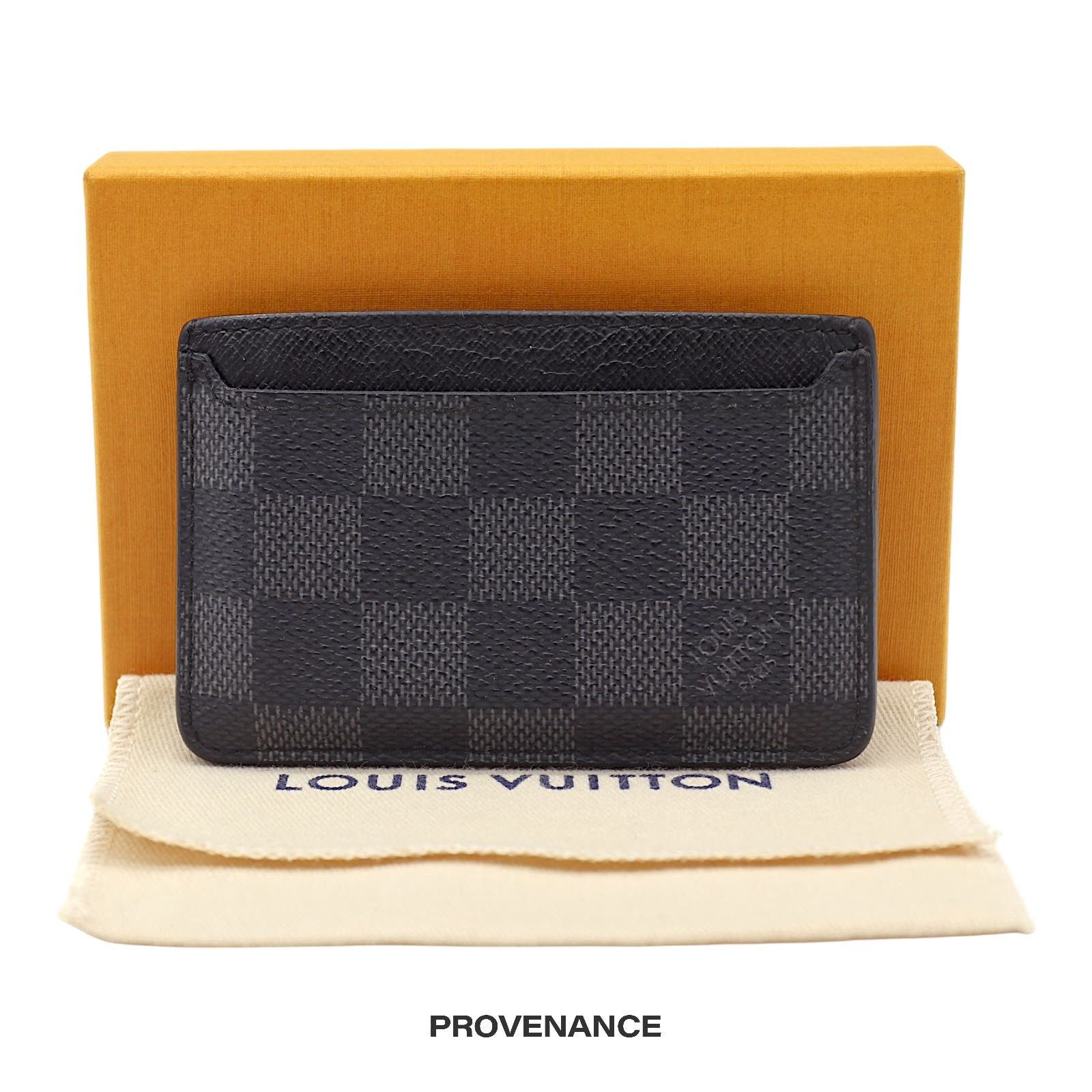 image of Louis Vuitton Neo Card Holder Wallet - Damier Graphite in Black, Men's