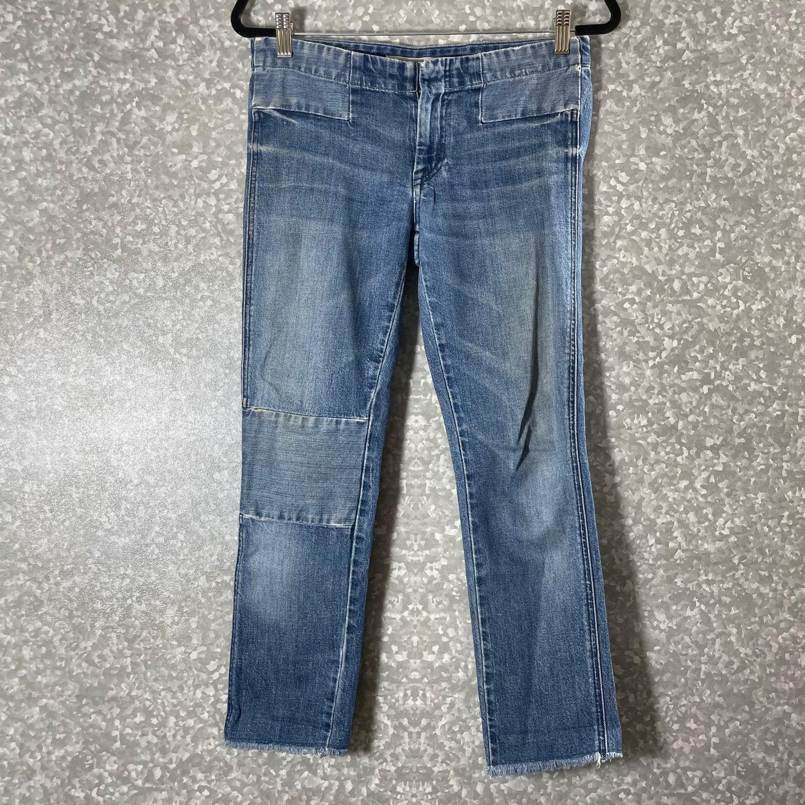 Vince Vince Patchwork Straight Leg Ankle Jeans - Size 26, Low Rise Size 26" / US 2 / IT 38 - 2 Thumbnail