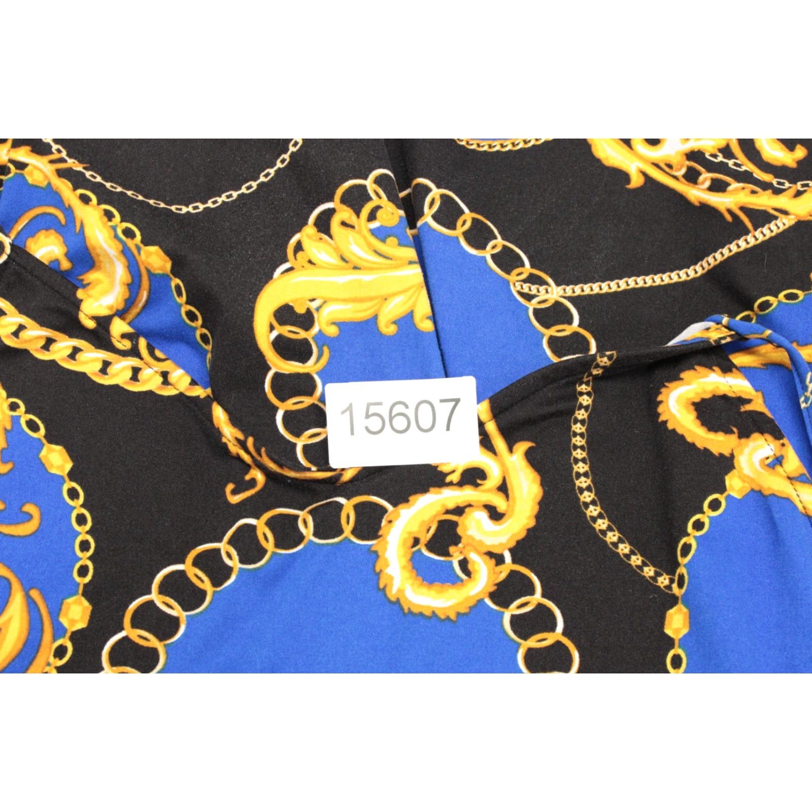 Vintage ABSOLUTELY LOVE IT Dress Womens 1X Blue Spaghetti Strap Rings Chain Roman Fitted Dress Size XL / US 12-14 / IT 48-50 - 8 Thumbnail