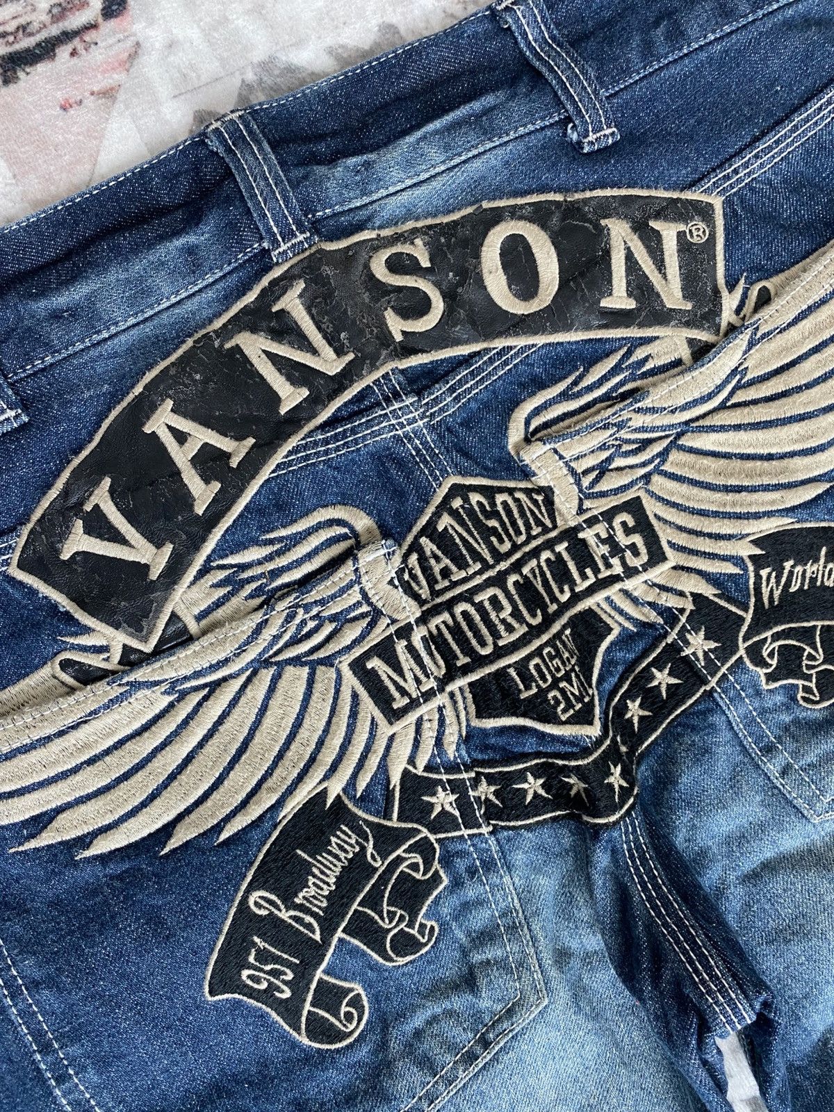 If Six Was Nine × Japanese Brand × Vanson Leathers Rare Embroidery Vanson Leathers Motorcycles Size US 32 / EU 48 - 4 Thumbnail