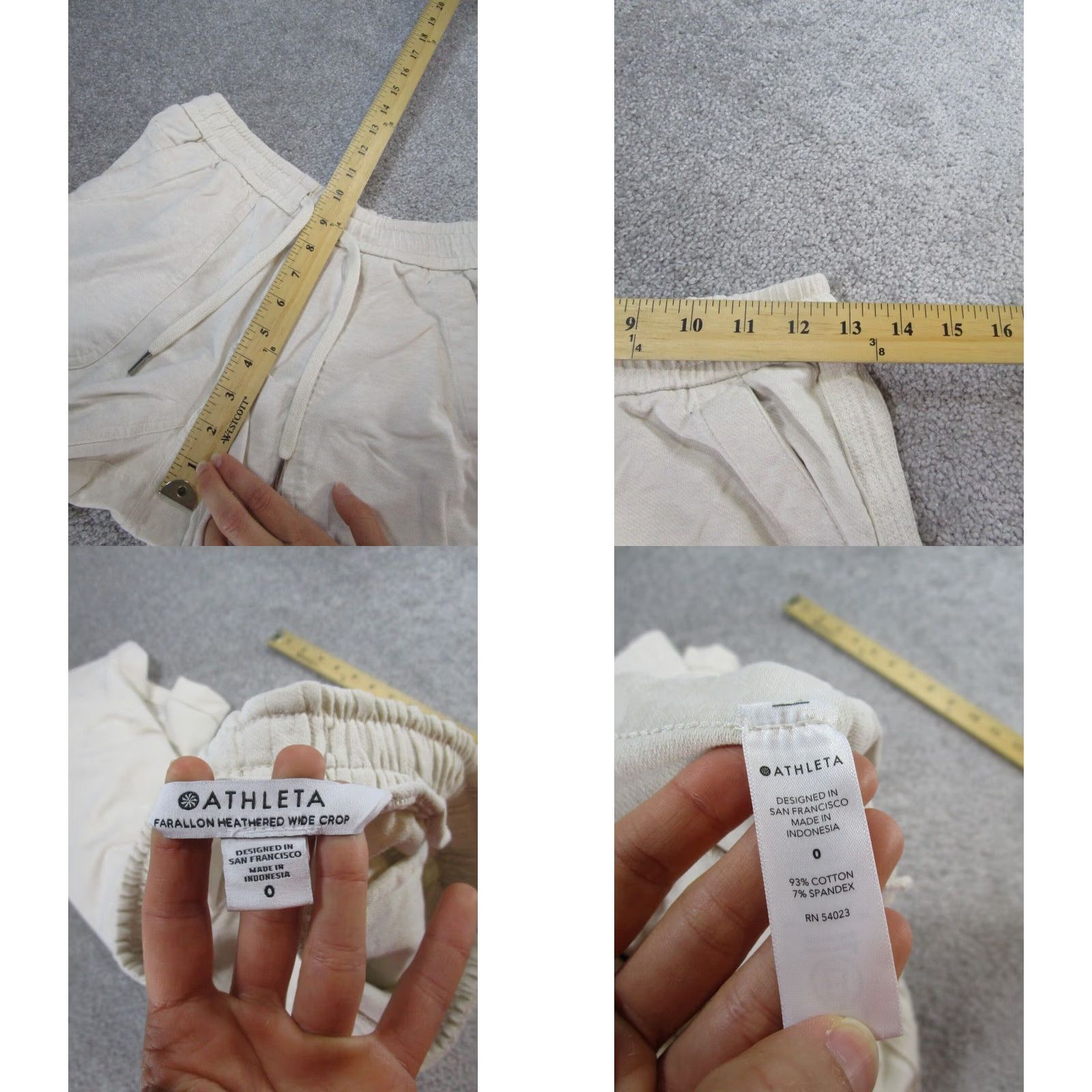 Athleta Athleta Womens Farallon Wide Crop Beige Pants 0 XL Extra Large Size 25" / US 0 / IT 36 - 8 Thumbnail