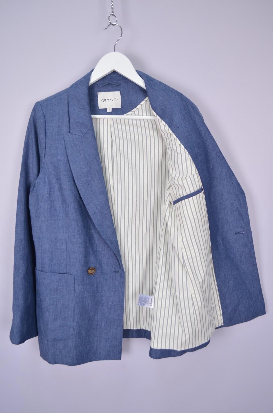 Designer Wyse Alaina Linen Jacket Size 2 US6 Double Breasted Blazer Size M / US 6-8 / IT 42-44 - 7 Thumbnail