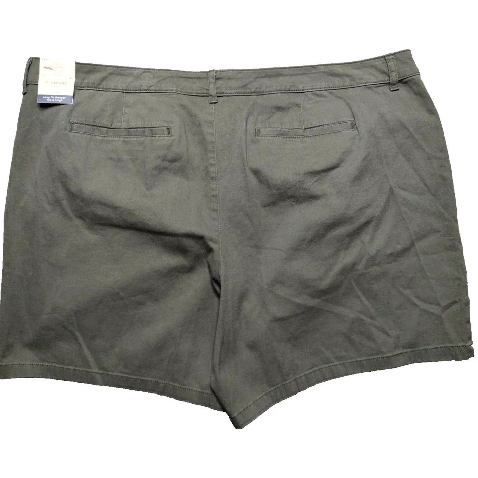 Vintage St John's Bay Women Plus 26W Oregano Green Mid-Rise 7" Twill Shorts NEW Size 26" / US 2 / IT 38 - 2 Thumbnail