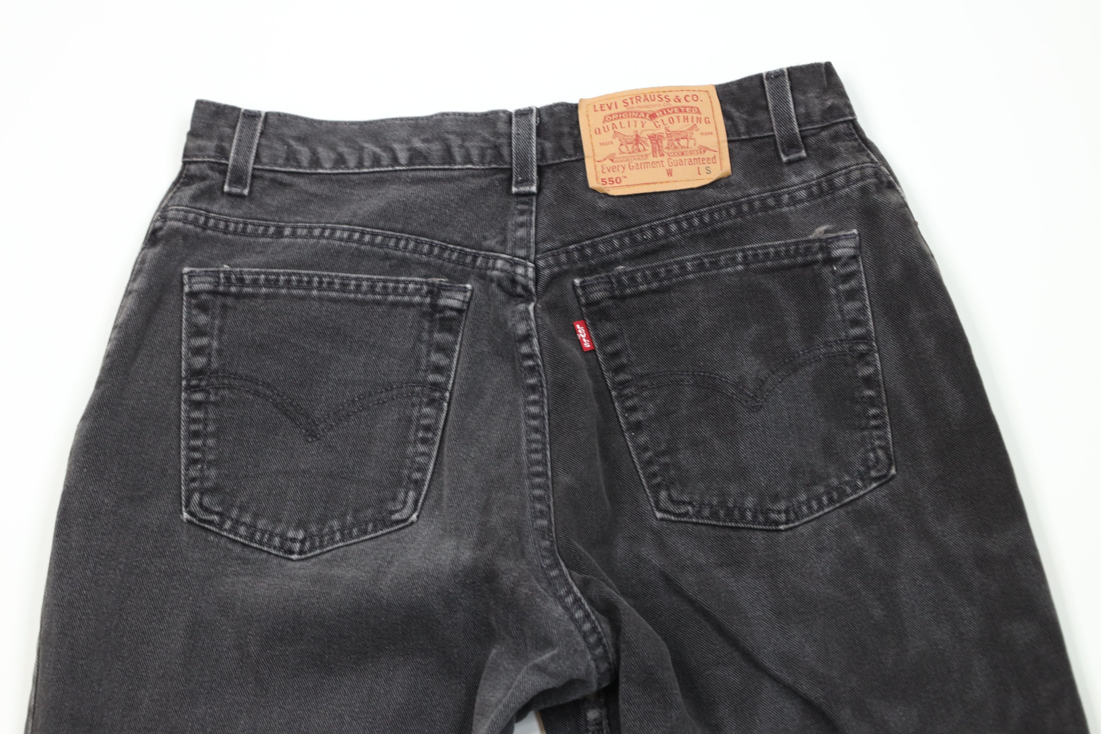 Levi's Vintage Y2K 2001 Levis 550 Tapered Leg Jeans Black USA Size 36" / US 14 / IT 50 - 11 Thumbnail