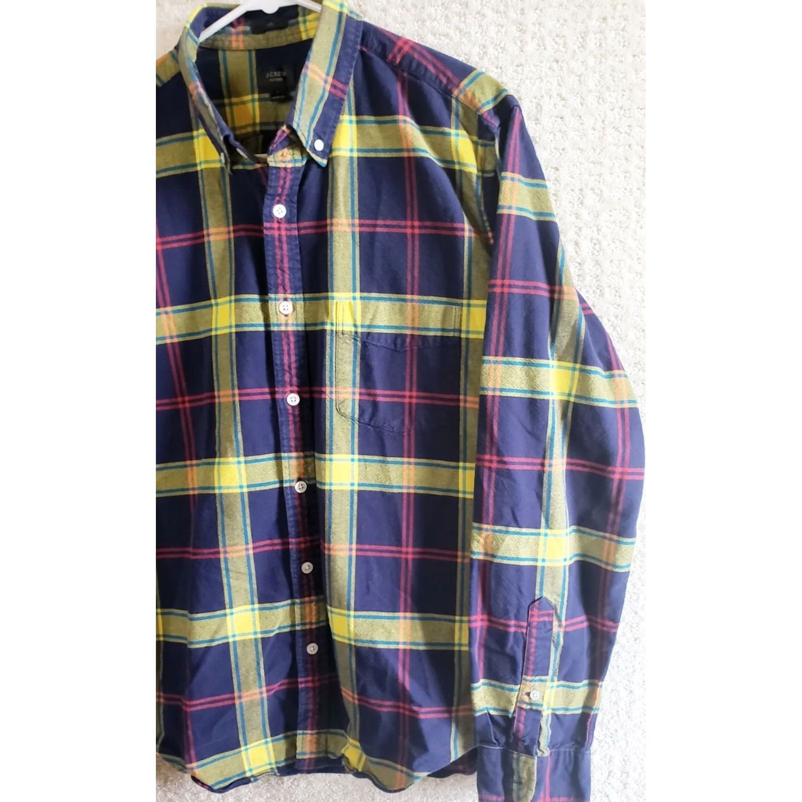 J.Crew J. Crew Oxford Shirt Slim Fit Button-Down Plaid Multicolor Long Sleeve Men’s Large Shirt Size US L / EU 52-54 / 3 - 3 Thumbnail