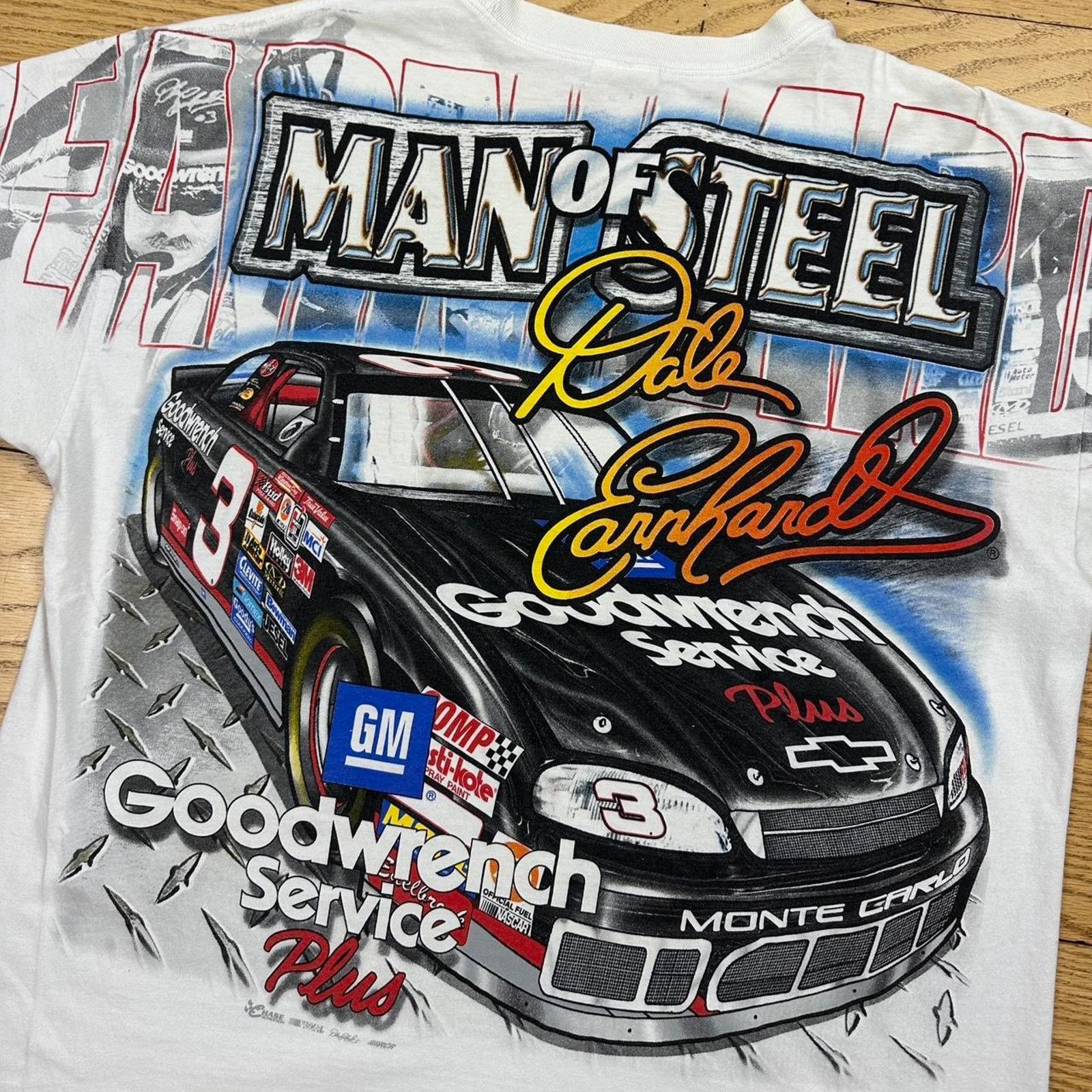 NASCAR × Vintage Vintage Dale Earnhardt Nascar T-shirt Size US XL / EU 56 / 4 - 4 Thumbnail