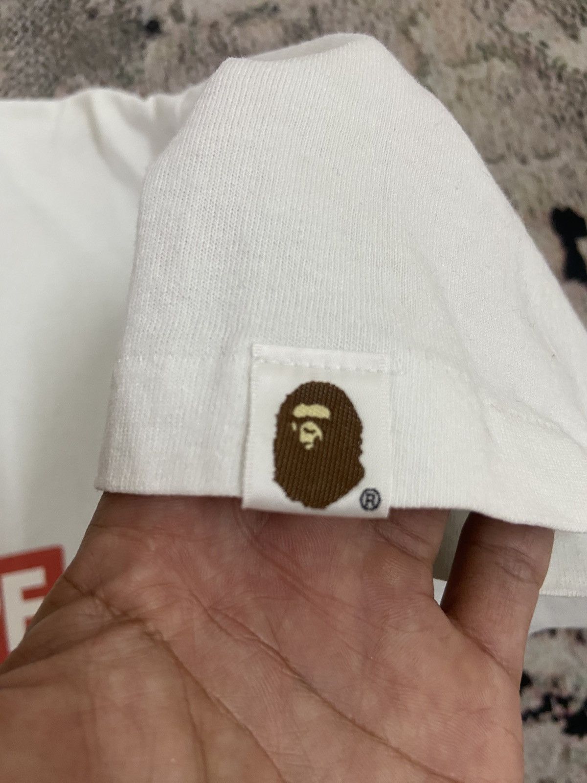 Bape BAPE “A Bathing Ape” Box Logo A Tee – Made in Japan (L) Size US L / EU 52-54 / 3 - 3 Thumbnail