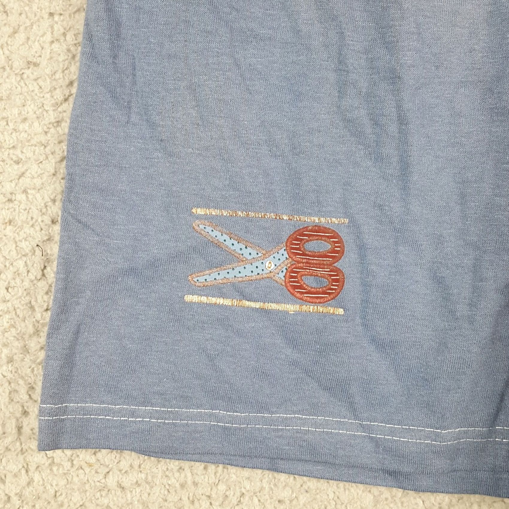 Vintage VINTAGE 90s Women's M Blue Stretch Sweat Shorts Sweatshirt? Size 32" / US 10 / IT 46 - 2 Thumbnail