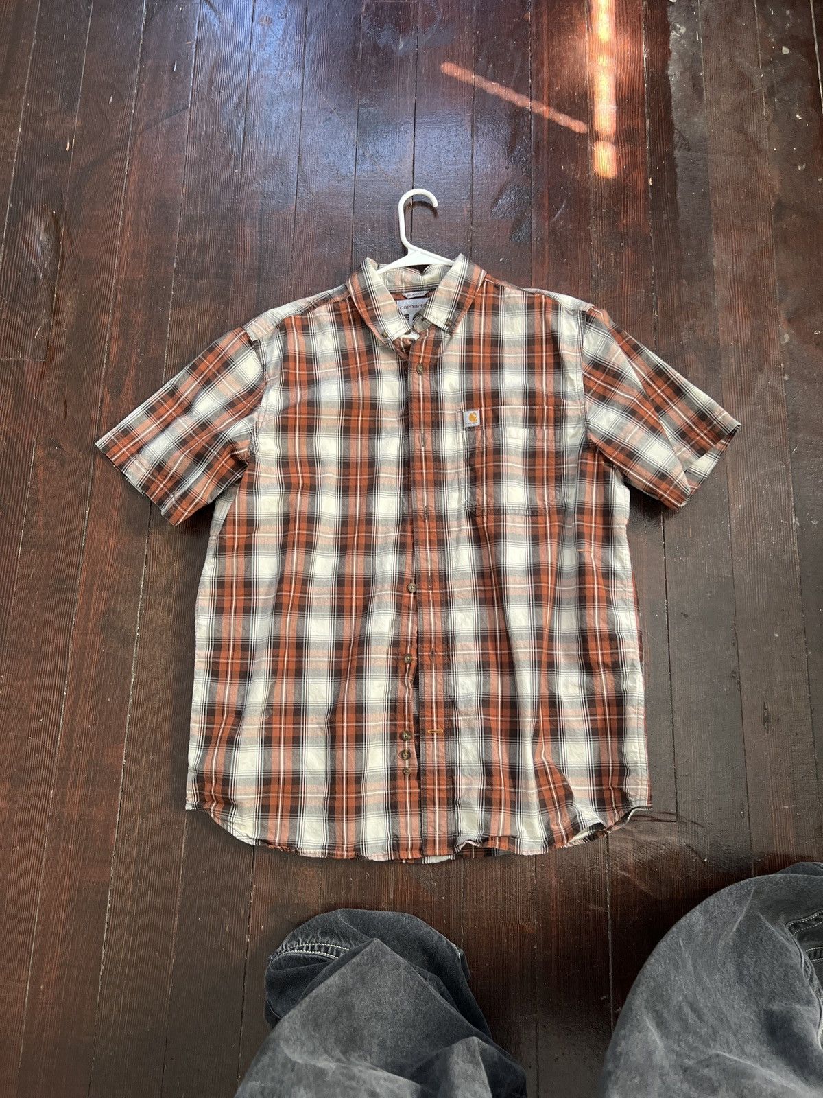 Carhartt Vintage carhartt button up plaid Size US L / EU 52-54 / 3 - 1 Thumbnail