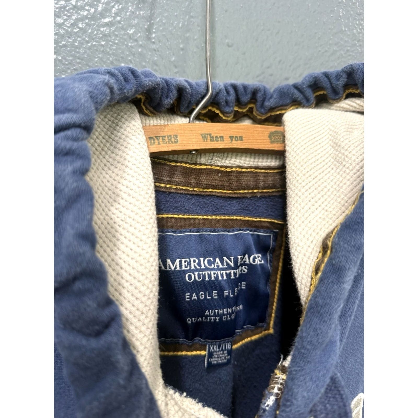 American Eagle Outfitters Y2K American Eagle Outfitters Thermal Hood Blue Men’s Hoodie 2XL Pullover Mens Blue Thermal Hoodie 2XL Size US XXL / EU 58 / 5 - 2 Thumbnail