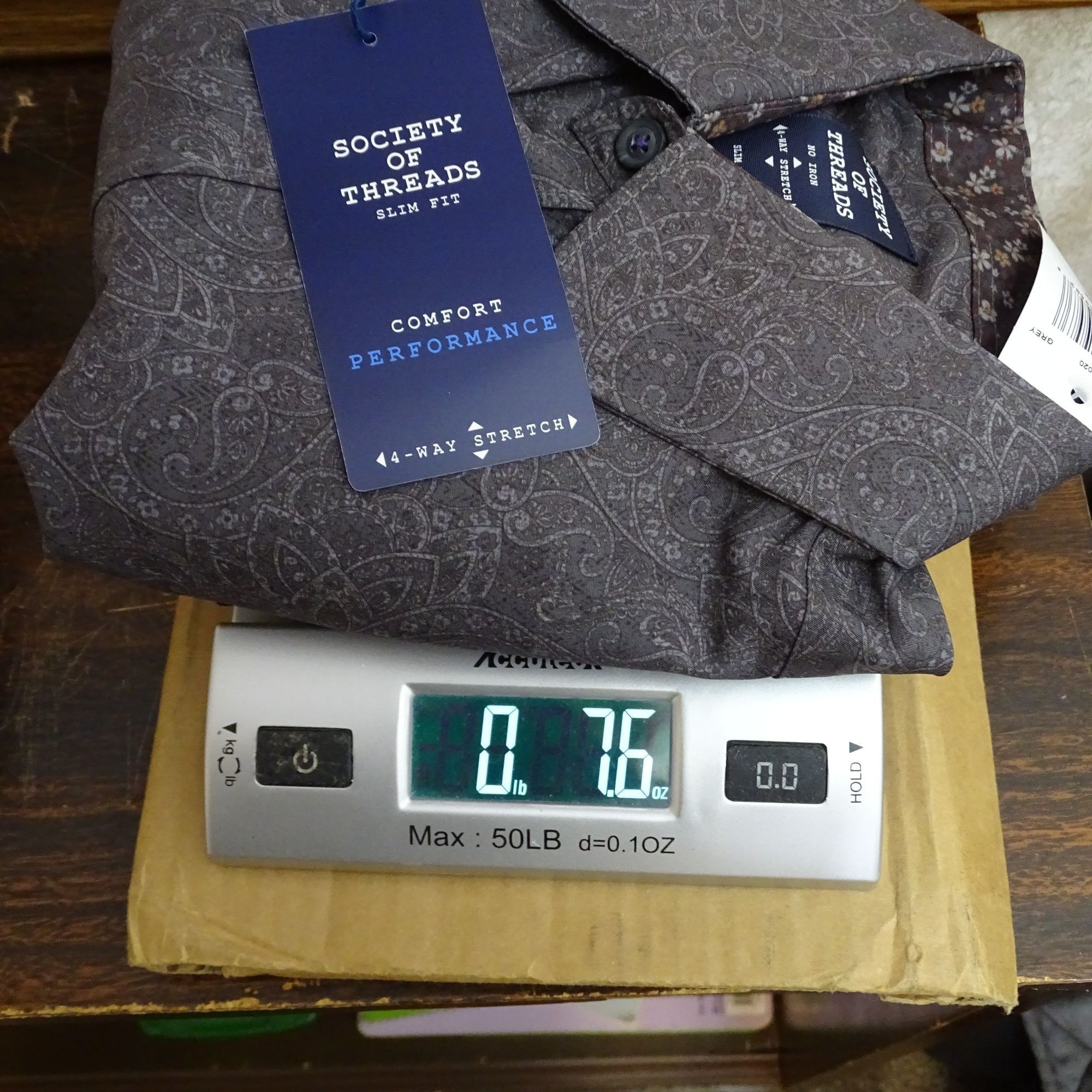 Other Society Of Threads Slim Grey Paisley Shirt Size S Stretch Size US S / EU 44-46 / 1 - 15 Thumbnail