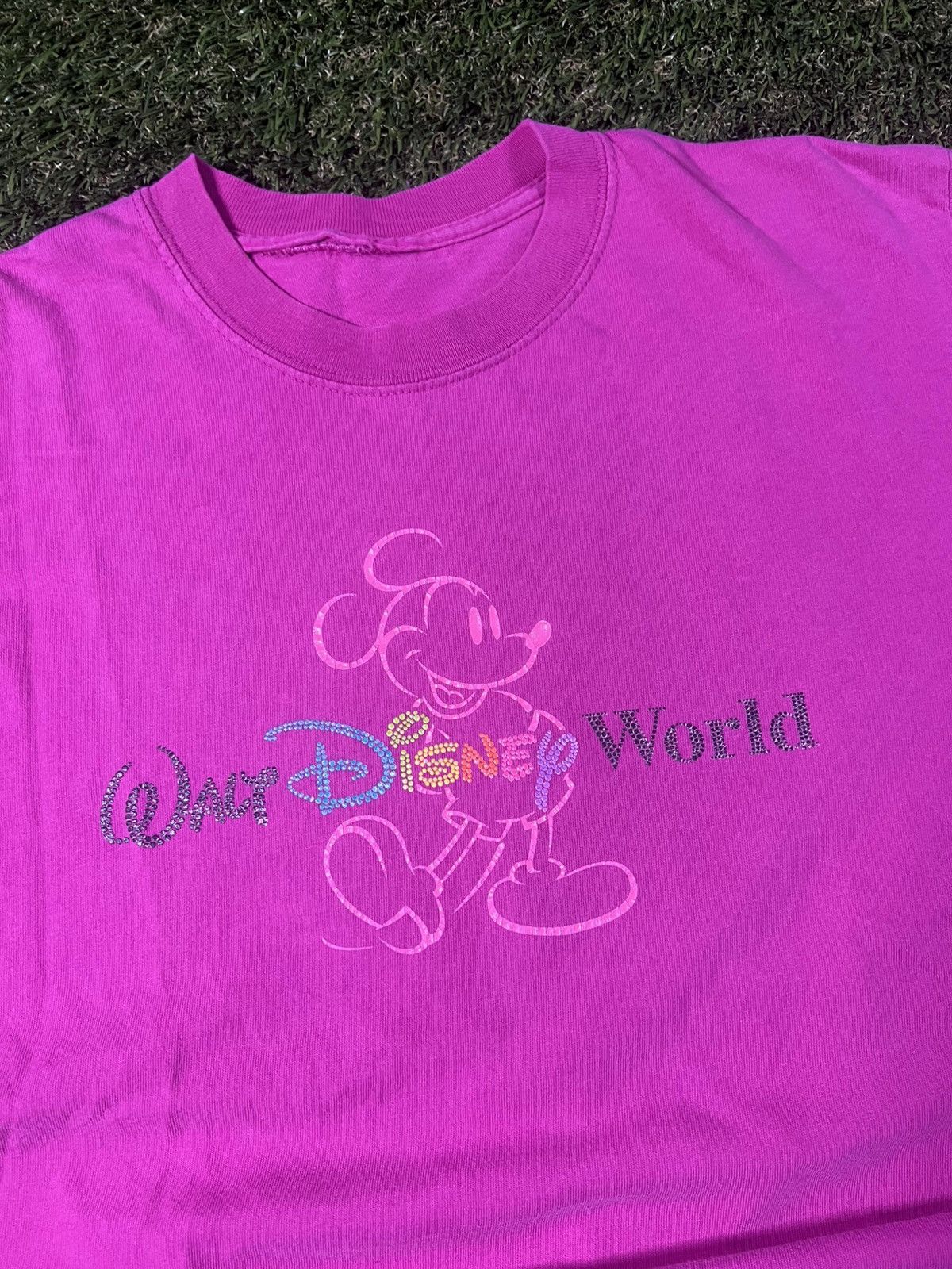 Disney Vintage 90s Hot Pink Disney World Mickey Mouse Essential Tee Size US L / EU 52-54 / 3 - 2 Thumbnail