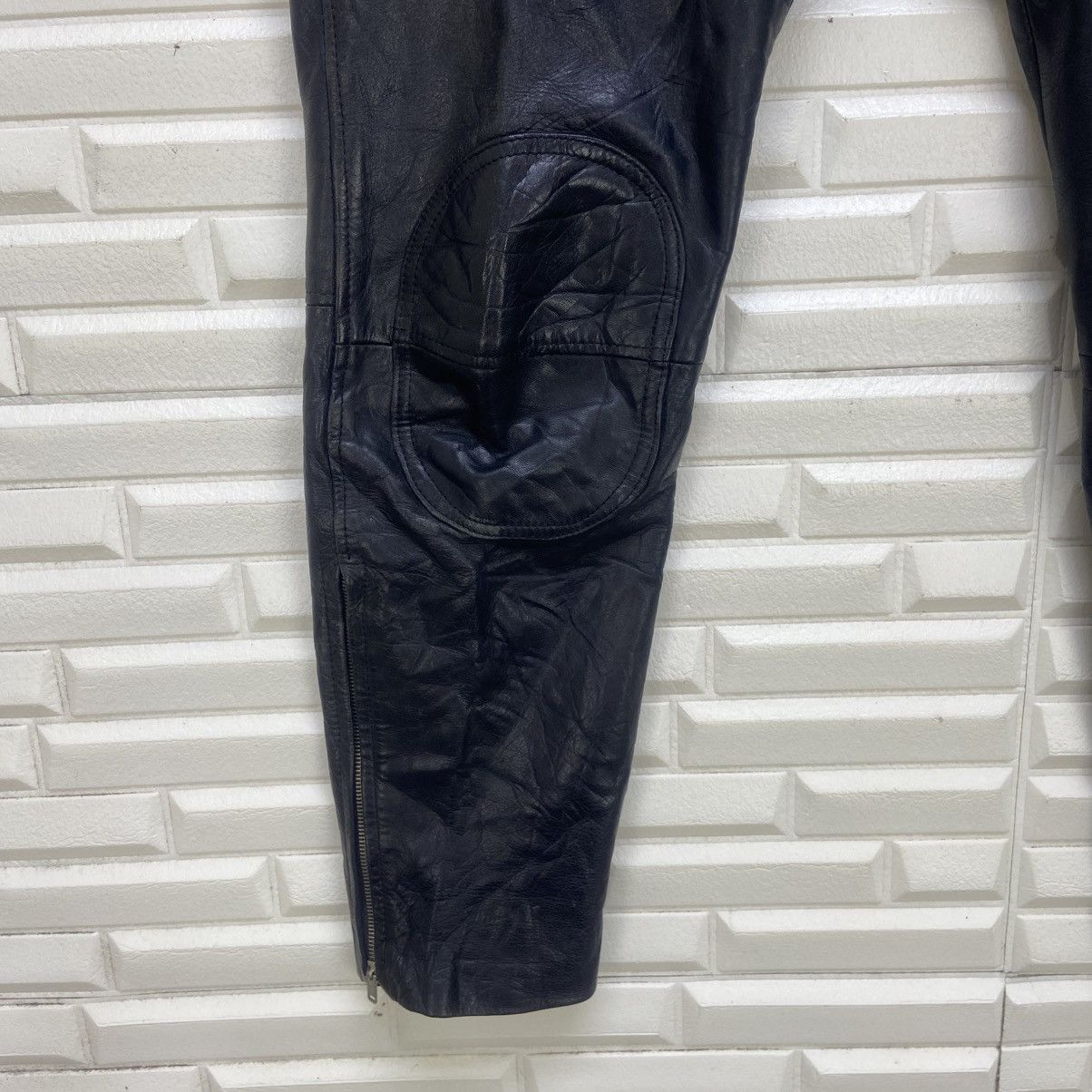 Japanese Brand Vintage Japanese Brand Fremantle Lace Leather Biker Pants Size US 30 / EU 46 - 8 Thumbnail