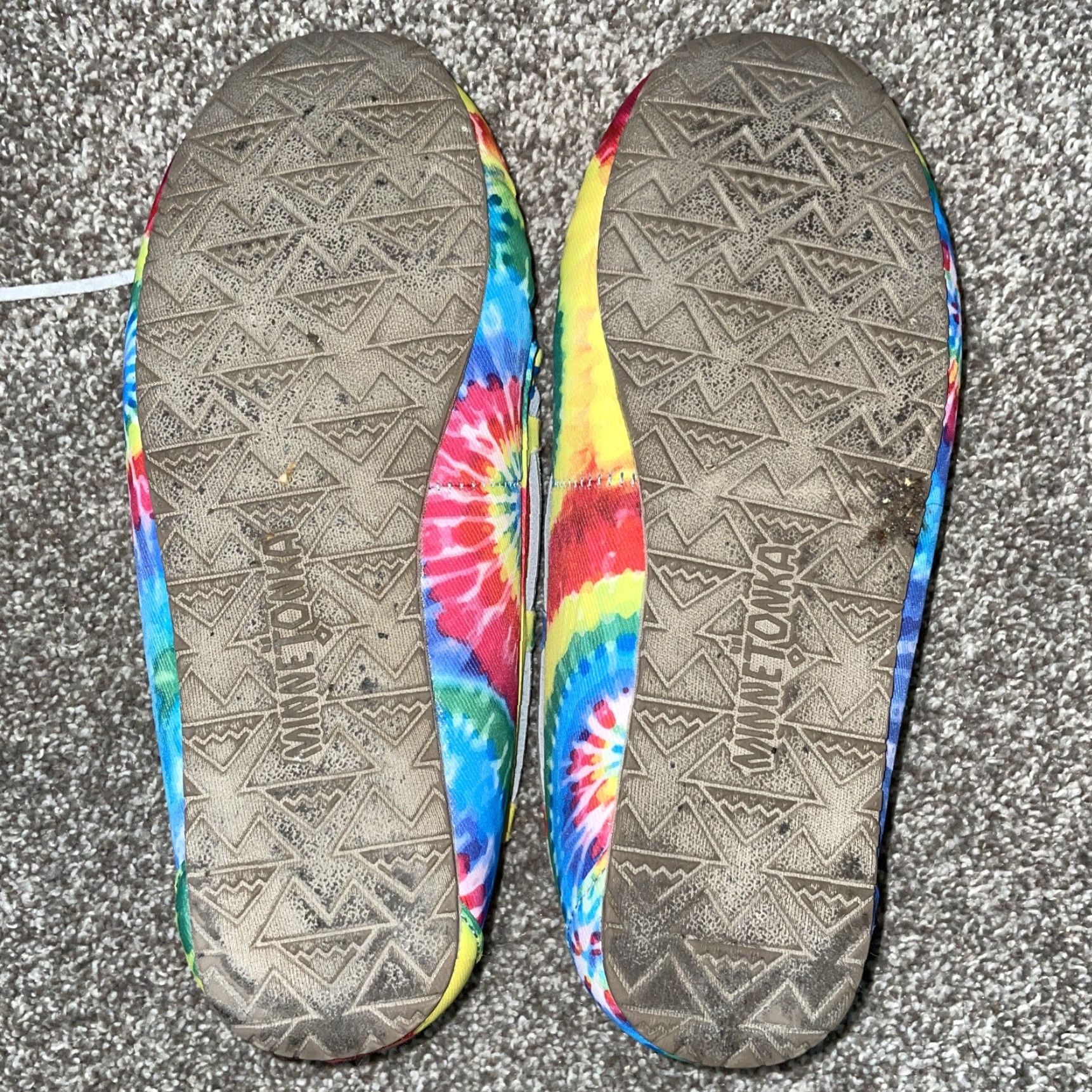 Minnetonka Minnetonka Slippers Womens Size 7 Blue Tie Dye Slip On Moccasin Size US 7 / IT 37 - 5 Thumbnail