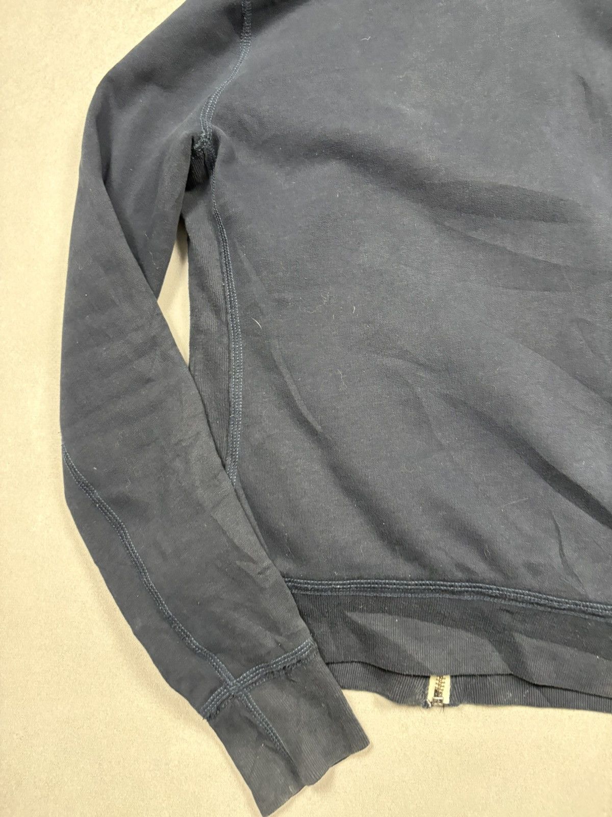 Abercrombie & Fitch Abercrombie & Fitch Fuzzy Sherpa Zip Hoodie Navy Y2K Vintage Size M / US 6-8 / IT 42-44 - 16 Thumbnail