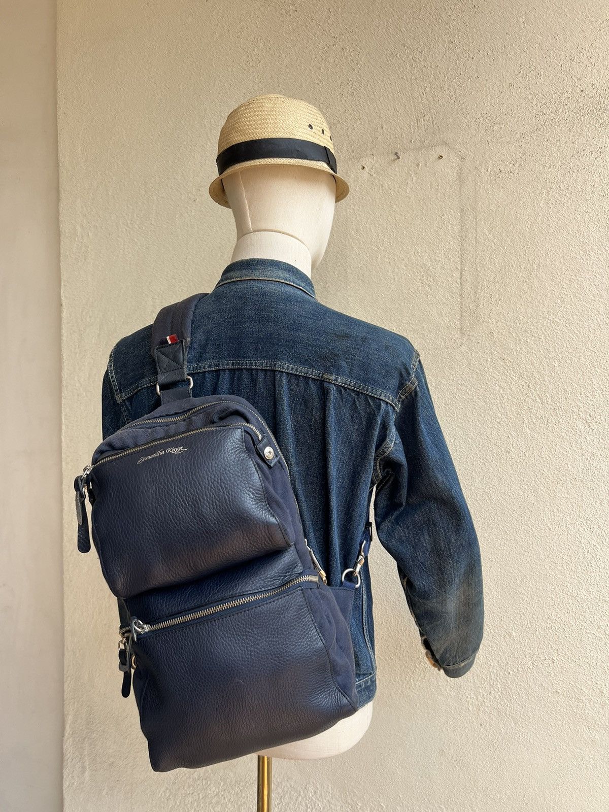 Leather VTG Samantha Kingz Japan Patina Leather Cargo Crossbody Bag Size ONE SIZE - 3 Thumbnail