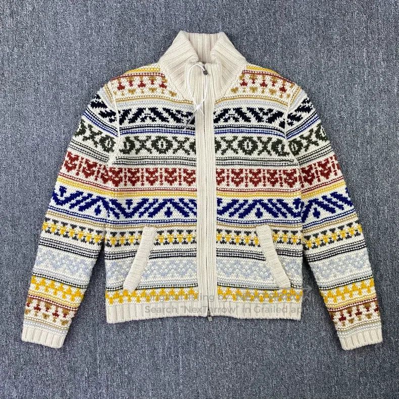 Loro Piana Loro Piana Colorful Fair Isle Knit Zip-Up Cardigan Size XS / US 0-2 / IT 36-38 - 1 Thumbnail