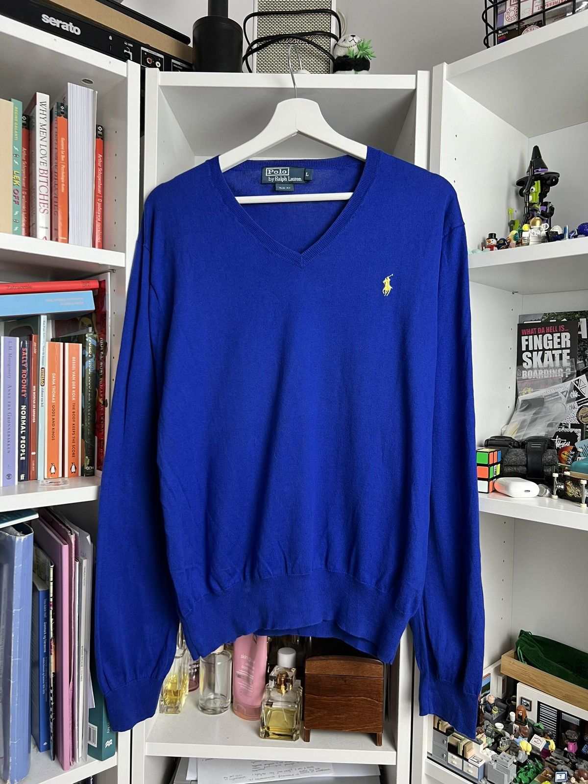 Designer × Polo Ralph Lauren × Ralph Lauren Vintage Polo Ralph Lauren V-neck sweater L old money designer Size US L / EU 52-54 / 3 - 1 Thumbnail