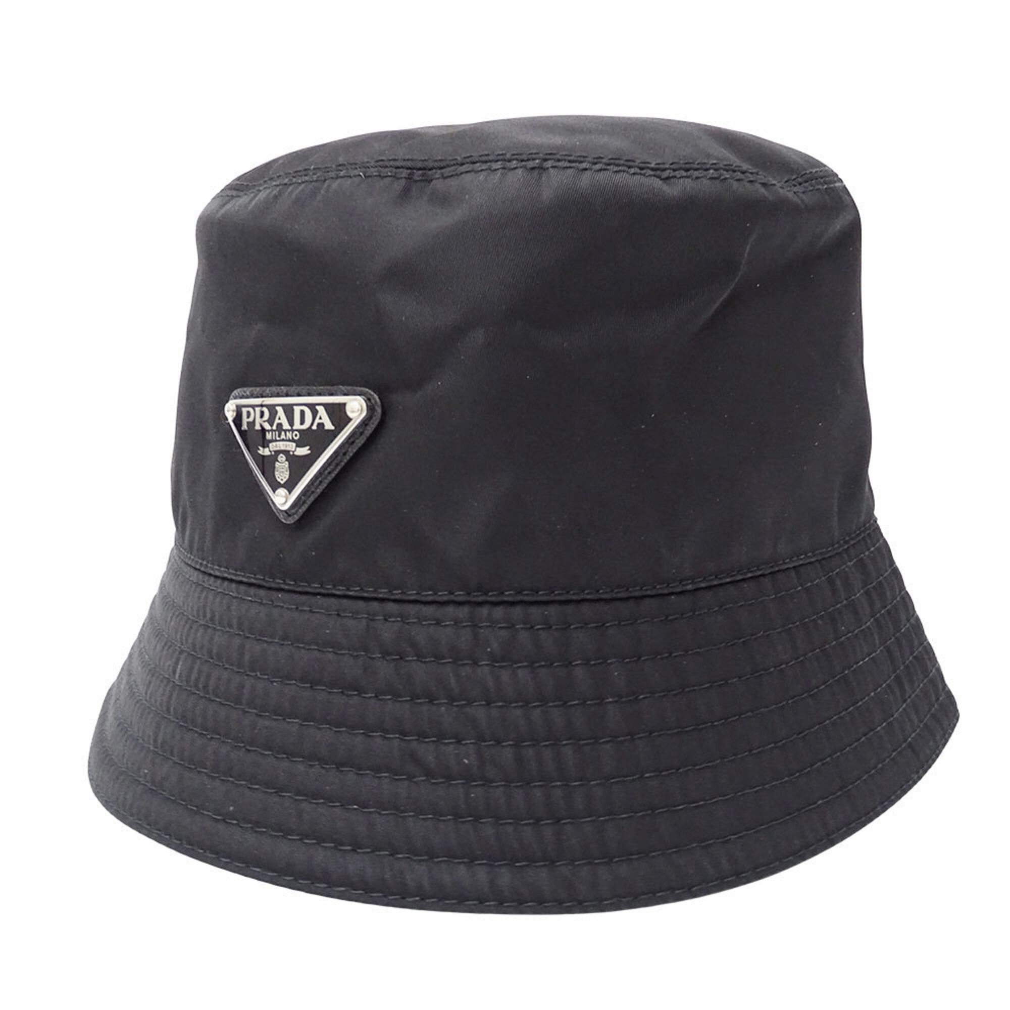 Prada Prada Hat for Women and Men, Brand Name, Nylon Re-Nylon Bucket Hat, Black, Size S Size ONE SIZE - 1 Thumbnail
