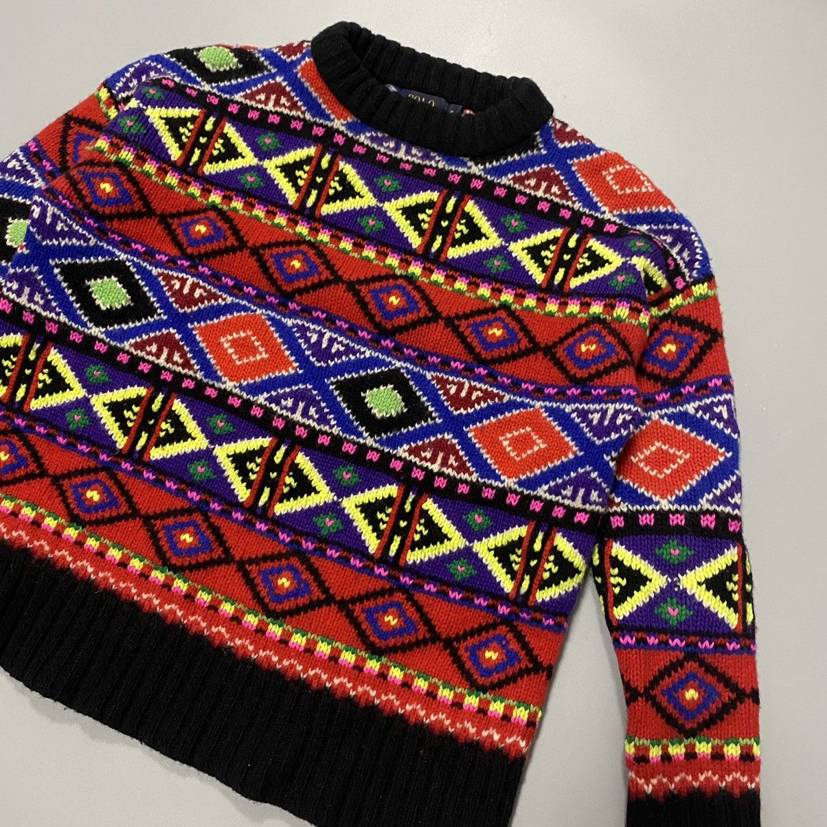 Polo Ralph Lauren Polo Ralph Lauren S Multicolour Wool/Cashmere Blend Sweater Size S / US 4 / IT 40 - 2 Thumbnail