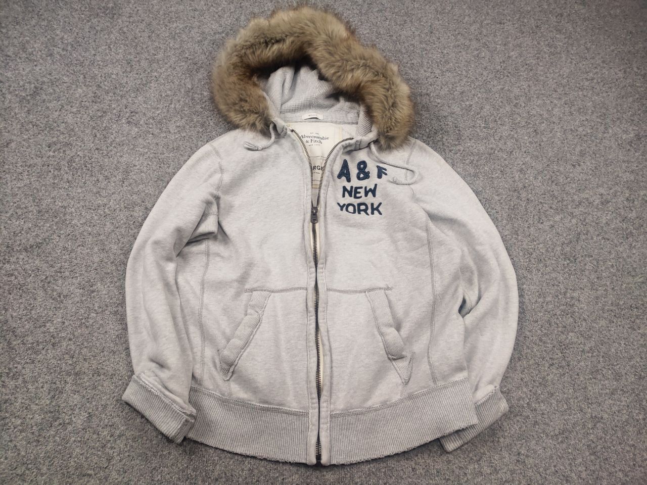 Abercrombie & Fitch Vintage Y2K Abercrombie If six was nine fur Zip Hoodie Opium Size US L / EU 52-54 / 3 - 2 Thumbnail