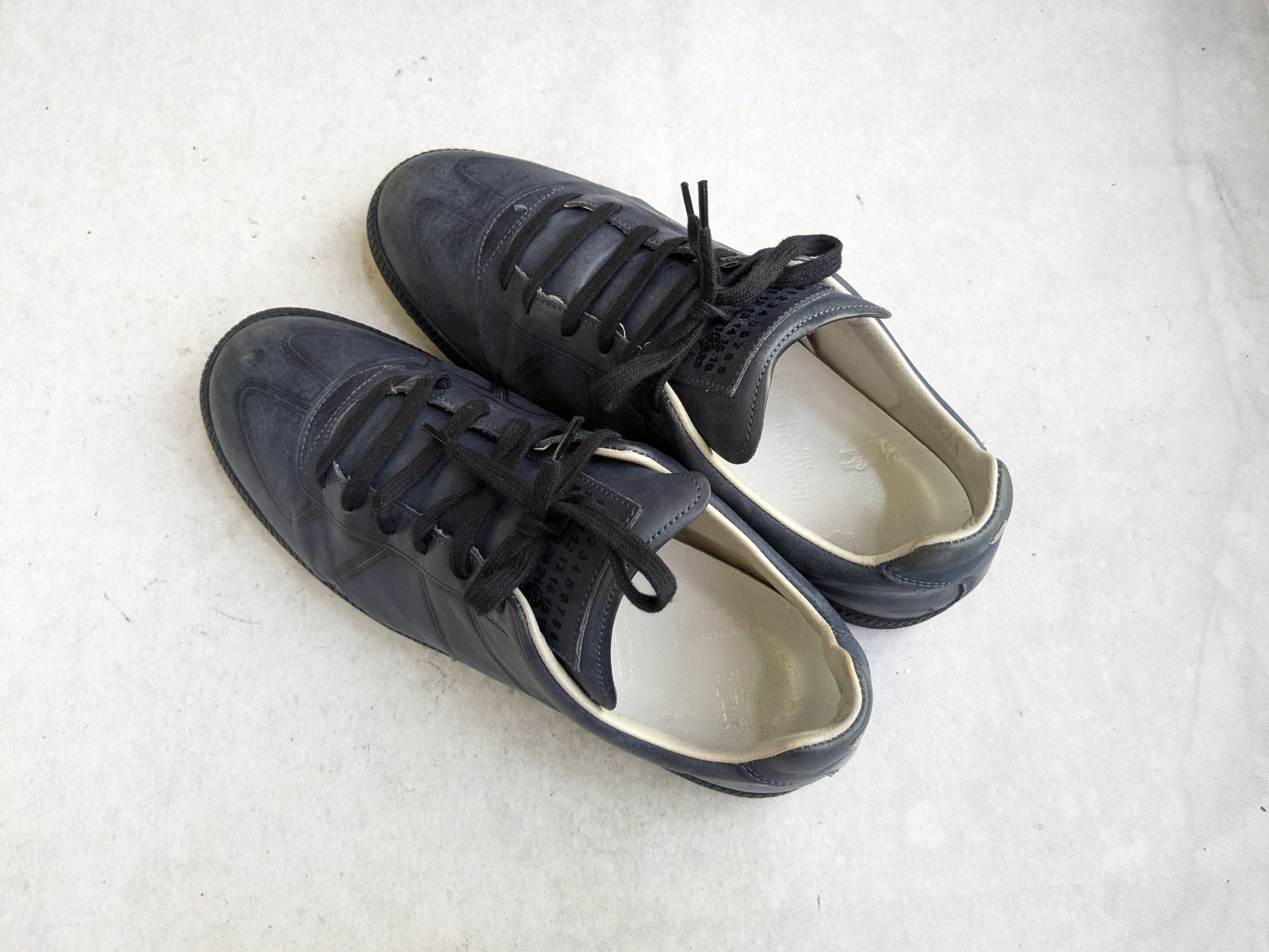 Maison Margiela Maison Margiela Replica GAT Sneakers Blue 9 42 Leather Low Size US 9 / EU 42 - 11 Thumbnail