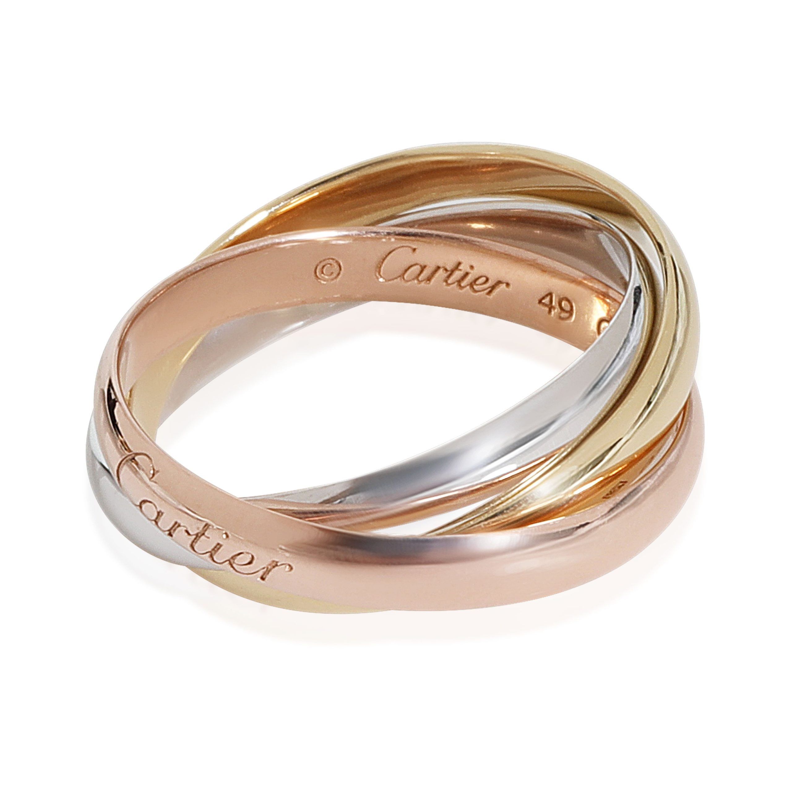 image of Cartier Trinity 2.7 Mm Wide Band In 18K 3 Tone Gold, Women's
