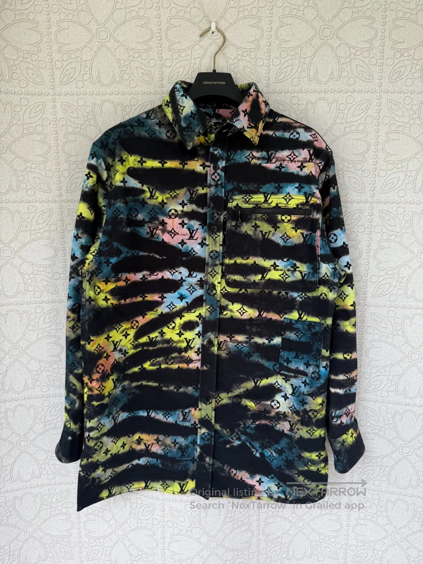 louis vuitton colorful denim jacket size L.